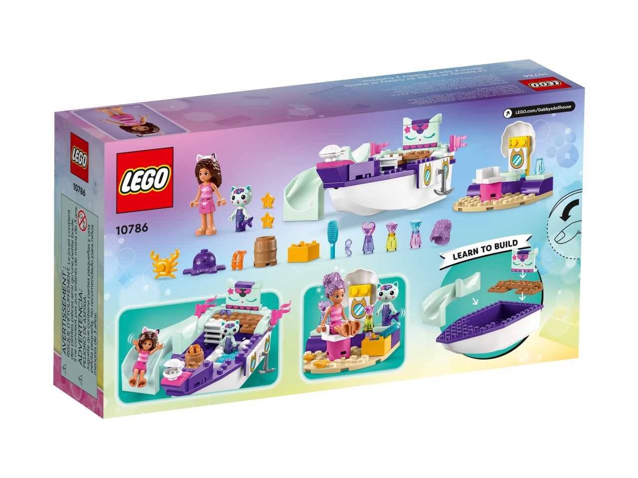 LEGO 10786 Koci domek Gabi Statek i spa Gabi i Syrenkotki