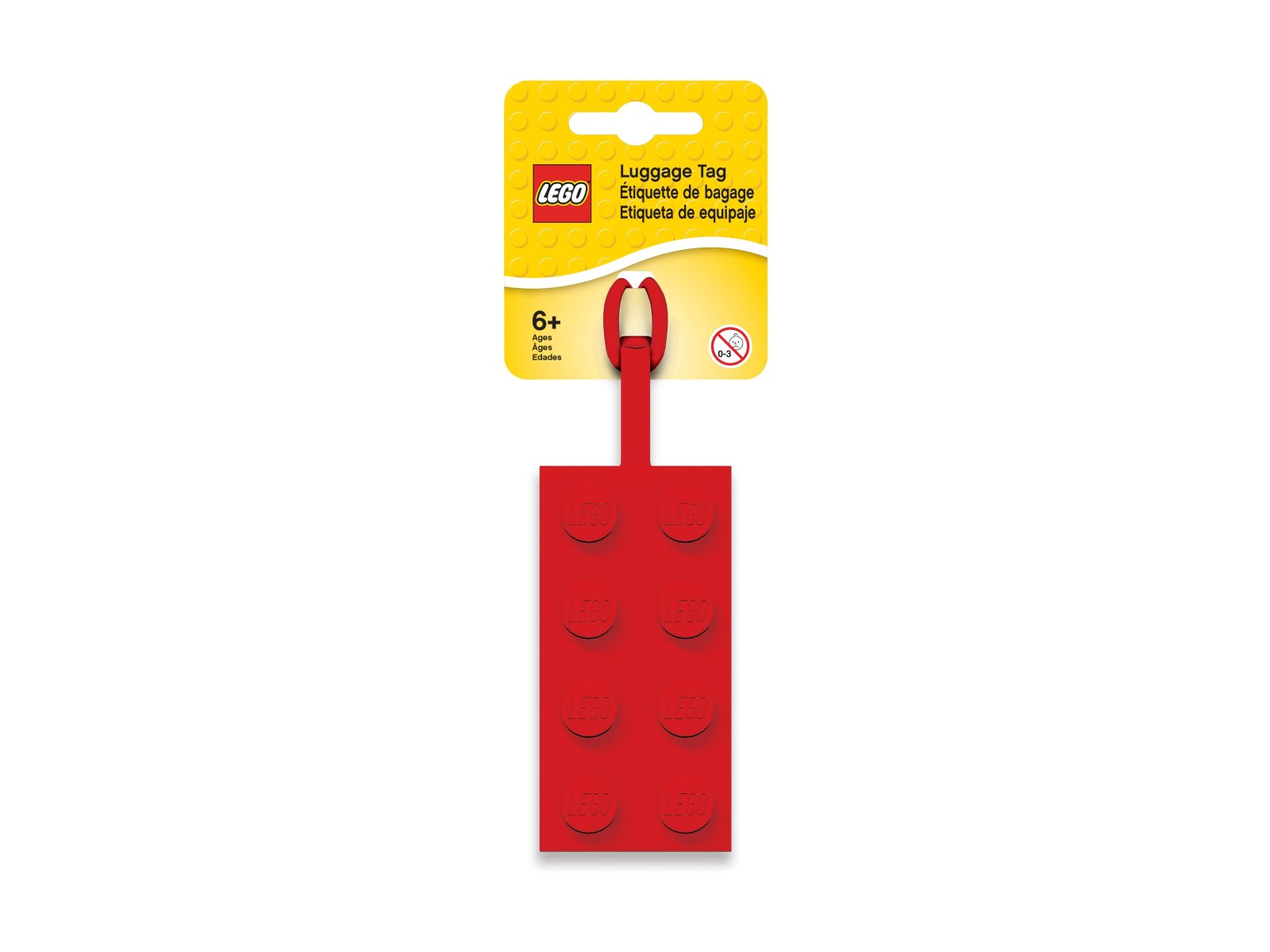 LEGO 5005542 Czerwona zawieszka na bagaż 2x4