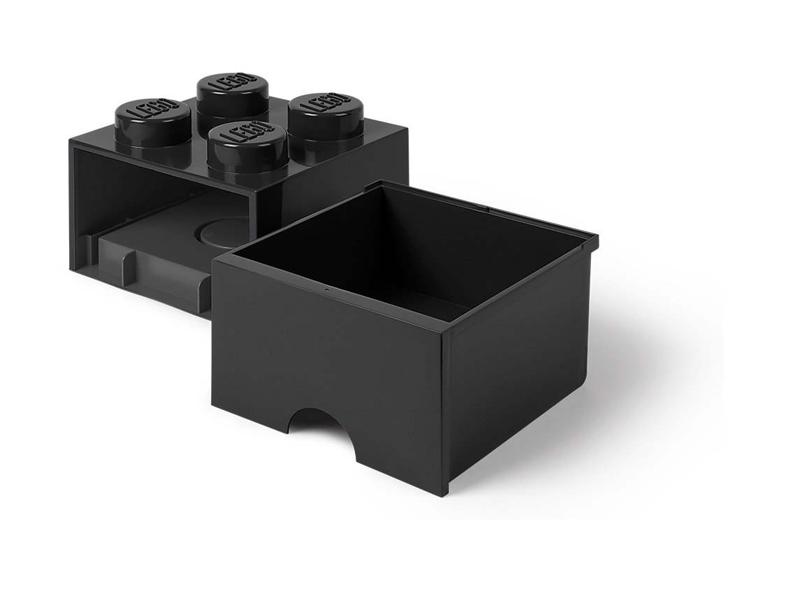 LEGO 5005711 Pudełko z szufladą w kształcie czarnego klocka LEGO® z 4 wypustkami