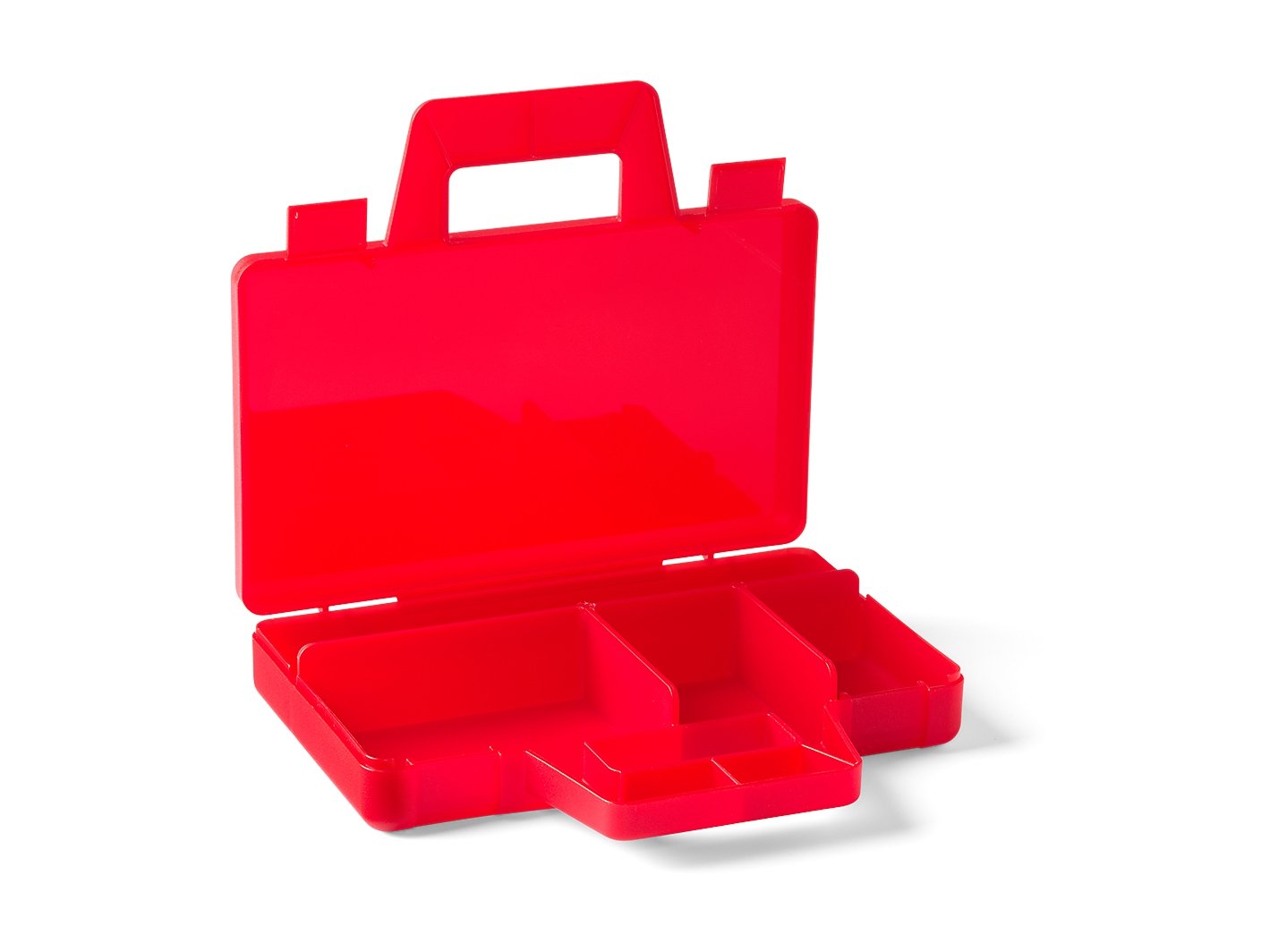 LEGO Przezroczysta czerwona przenośna walizka do sortowania 5005769