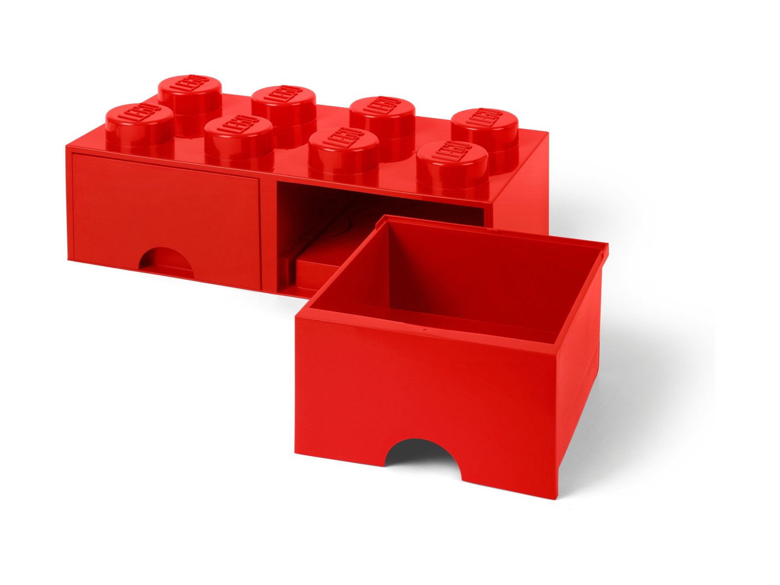 LEGO 5006131 Pudełko z szufladami w kształcie czerwonego klocka LEGO® z 8 wypustkami
