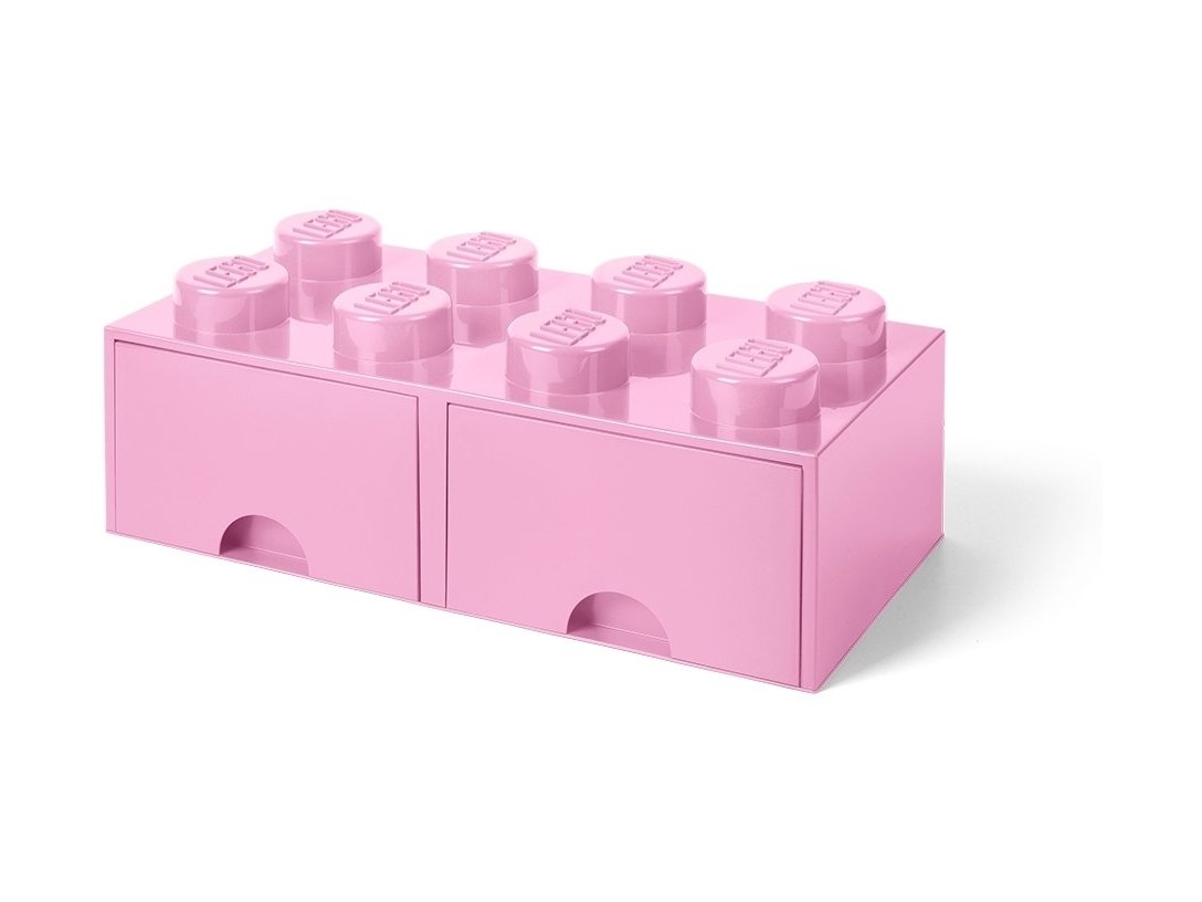 LEGO 5006134 Pudełko z szufladami w kształcie jasnofioletowego klocka z 8 wypustkami
