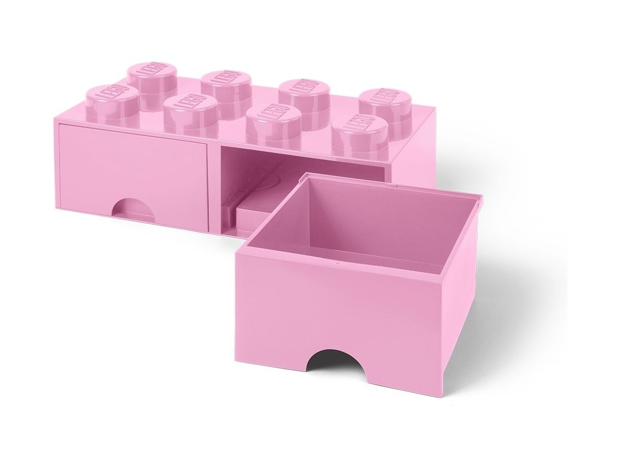 LEGO 5006134 Pudełko z szufladami w kształcie jasnofioletowego klocka z 8 wypustkami