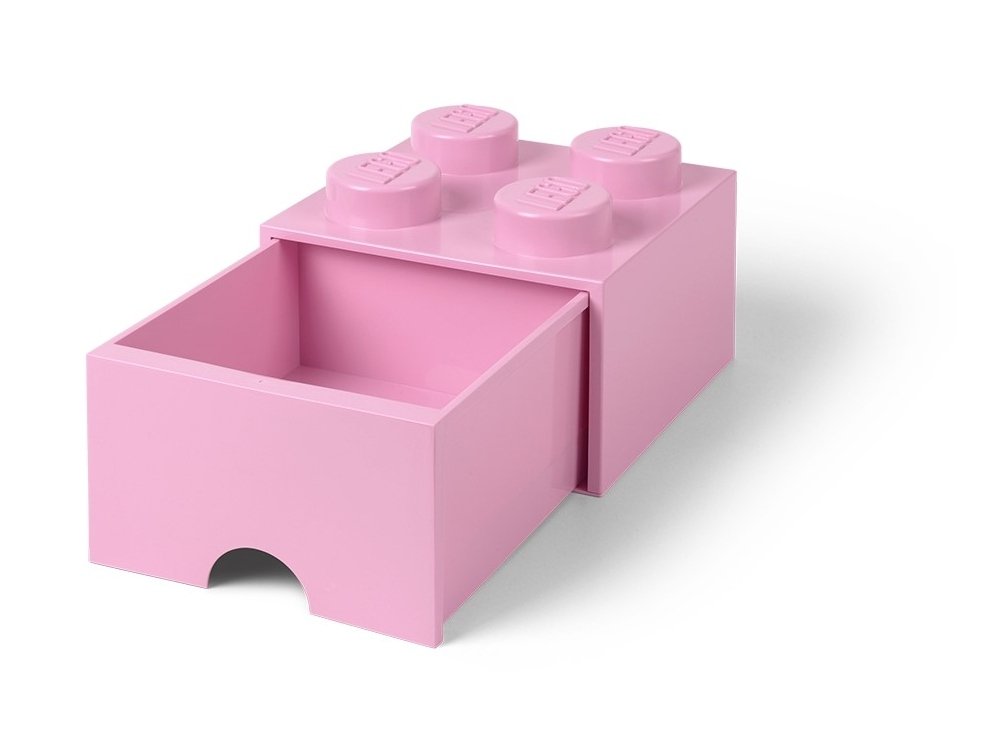 LEGO 5006173 Pudełko z szufladą w kształcie jasnofioletowego klocka LEGO® z 4 wypustkami