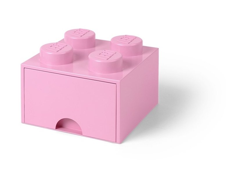 LEGO Pudełko z szufladą w kształcie jasnofioletowego klocka LEGO® z 4 wypustkami 5006173