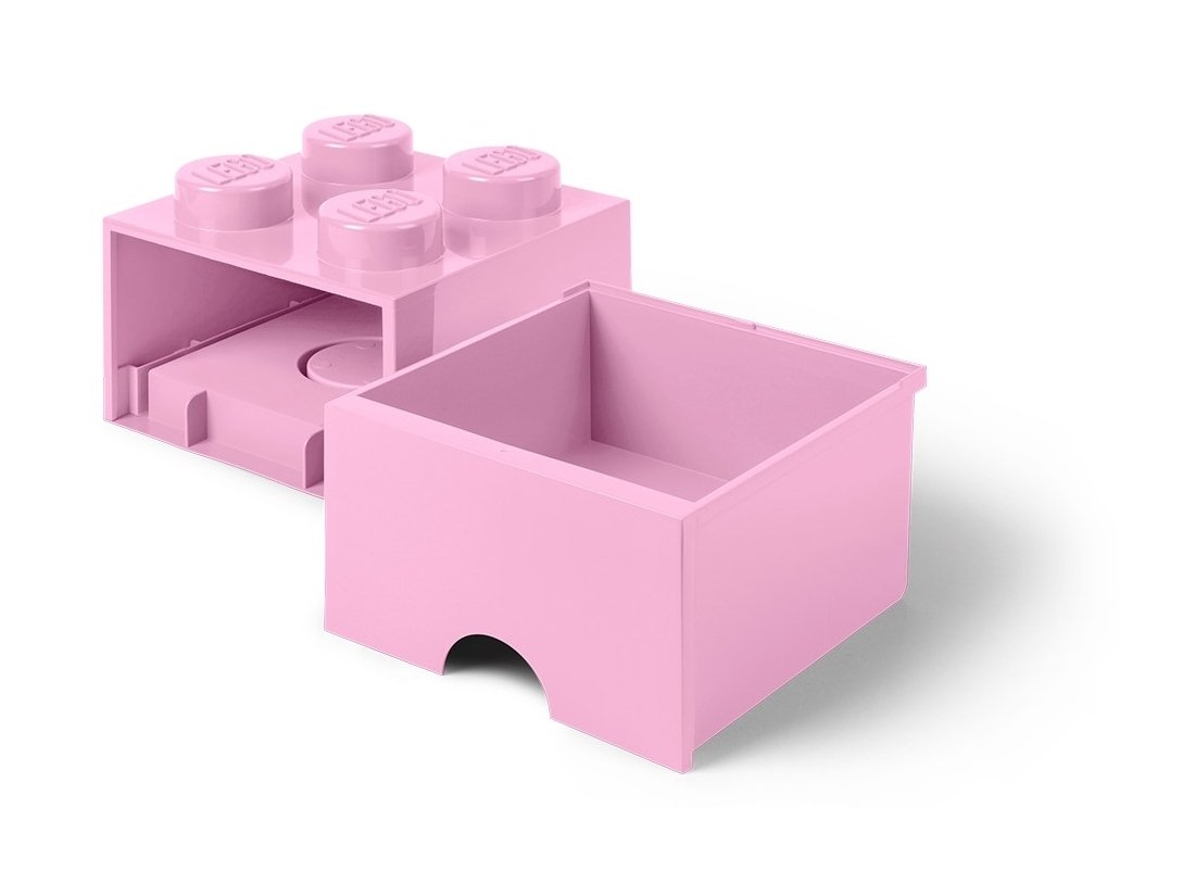 LEGO 5006173 Pudełko z szufladą w kształcie jasnofioletowego klocka LEGO® z 4 wypustkami