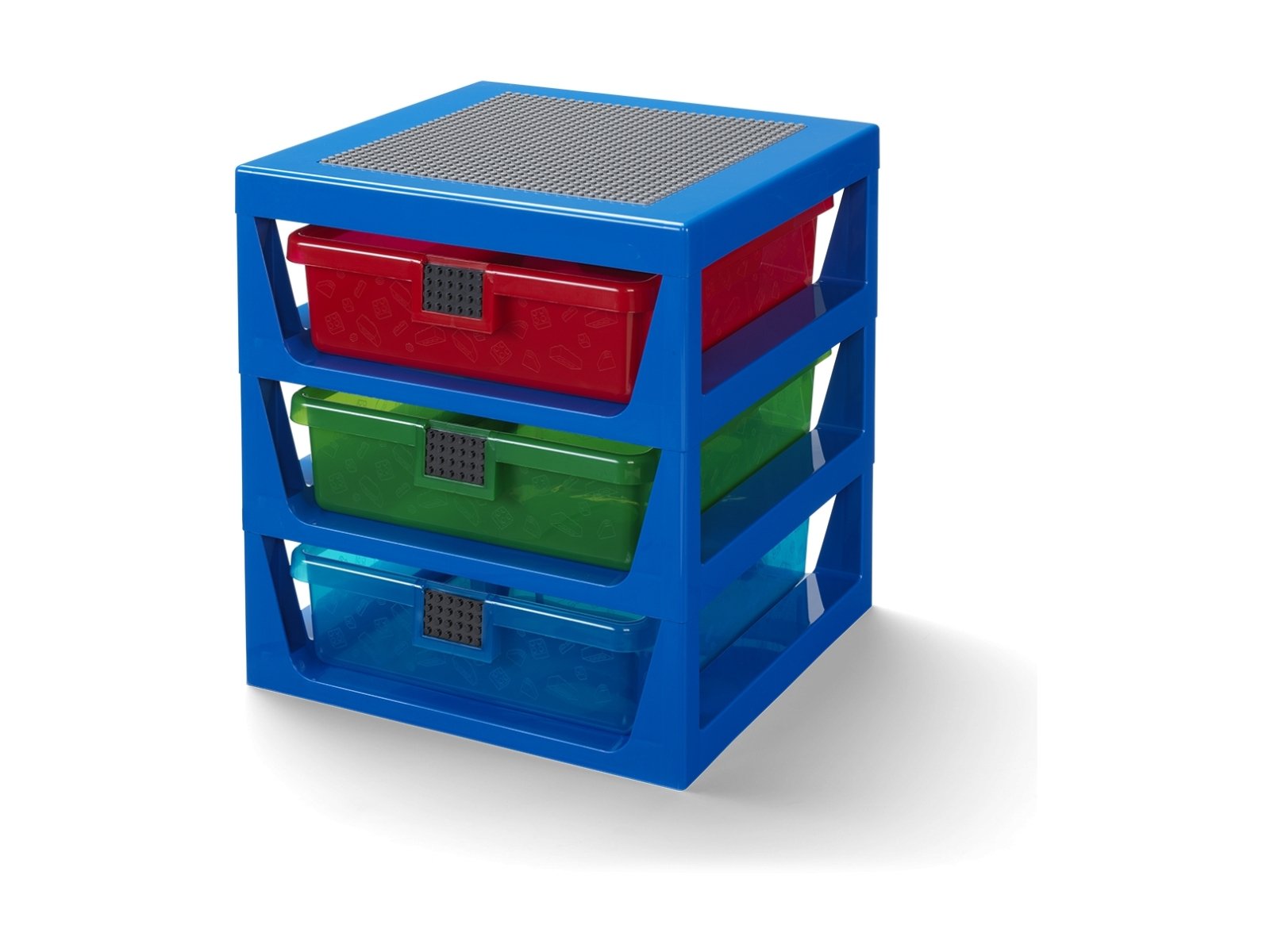 LEGO Przezroczyste niebieskie pudełko z szufladkami LEGO® 5006179