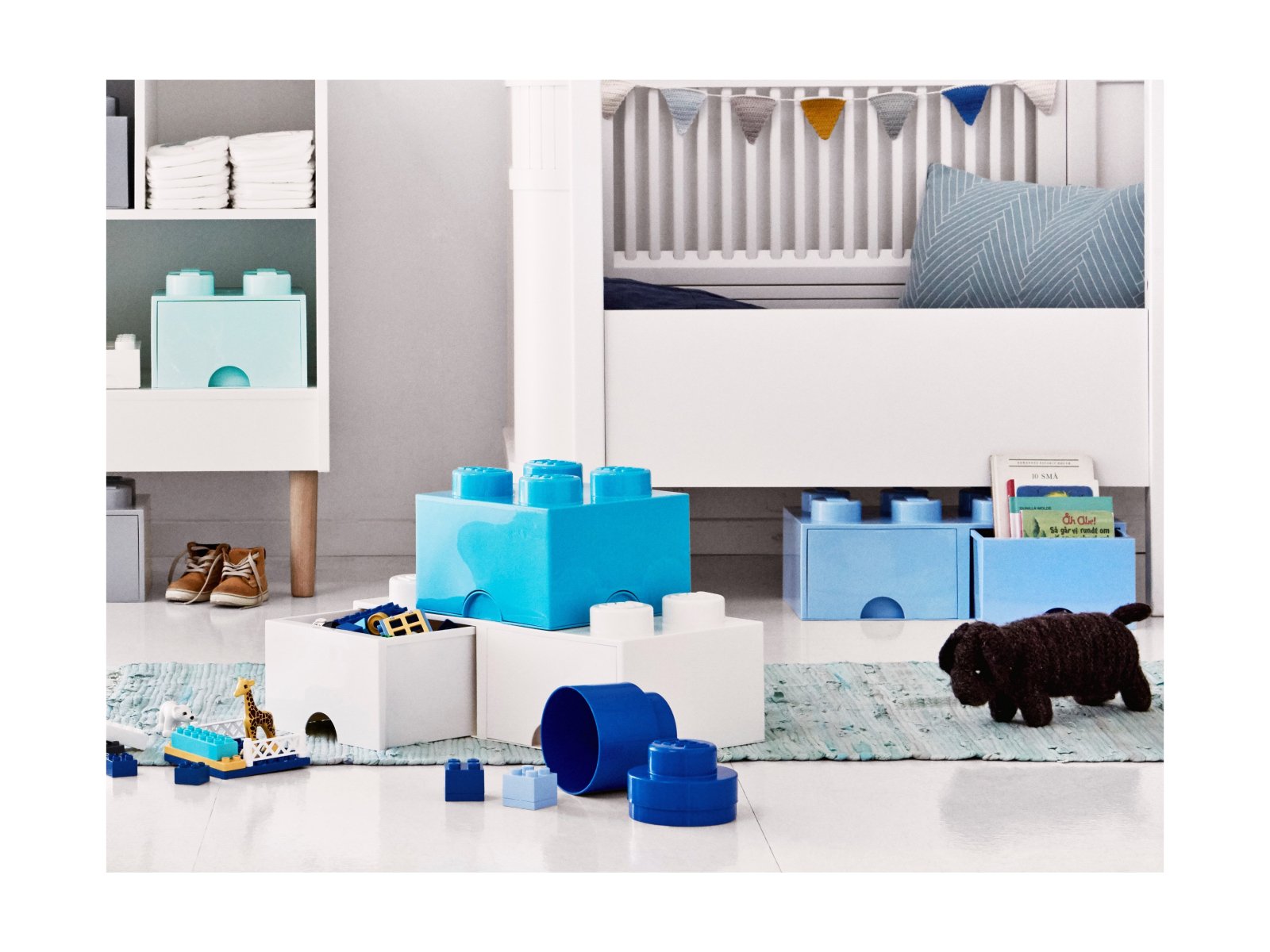 LEGO Pudełko z szufladą w kształcie białego klocka LEGO® z 8 wypustkami 5006209
