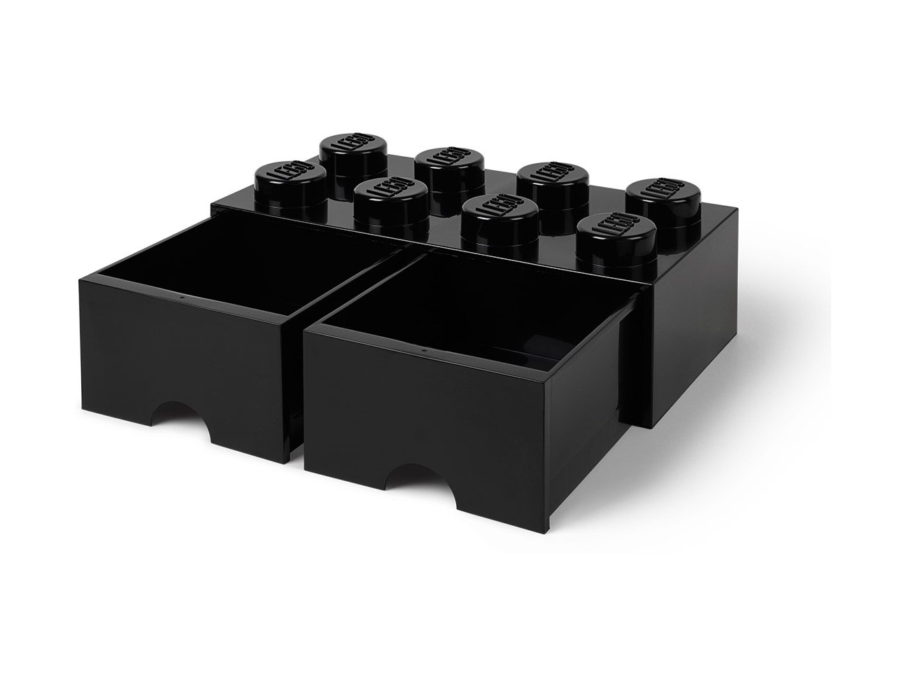 LEGO 5006248 Pudełko z szufladami w kształcie czarnego klocka LEGO® z 8 wypustkami