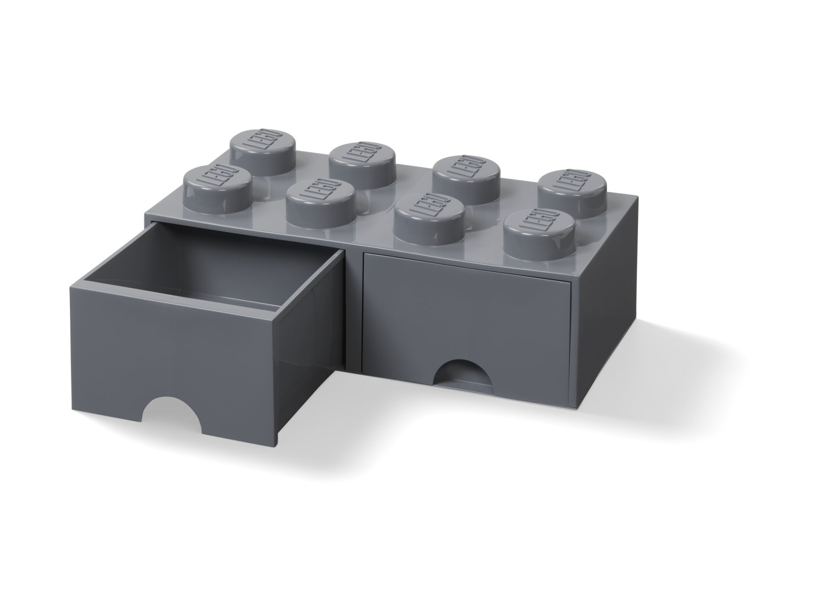 LEGO Pudełko z szufladą w kształcie ciemnoszarego klocka LEGO® z 8 wypustkami 5006329