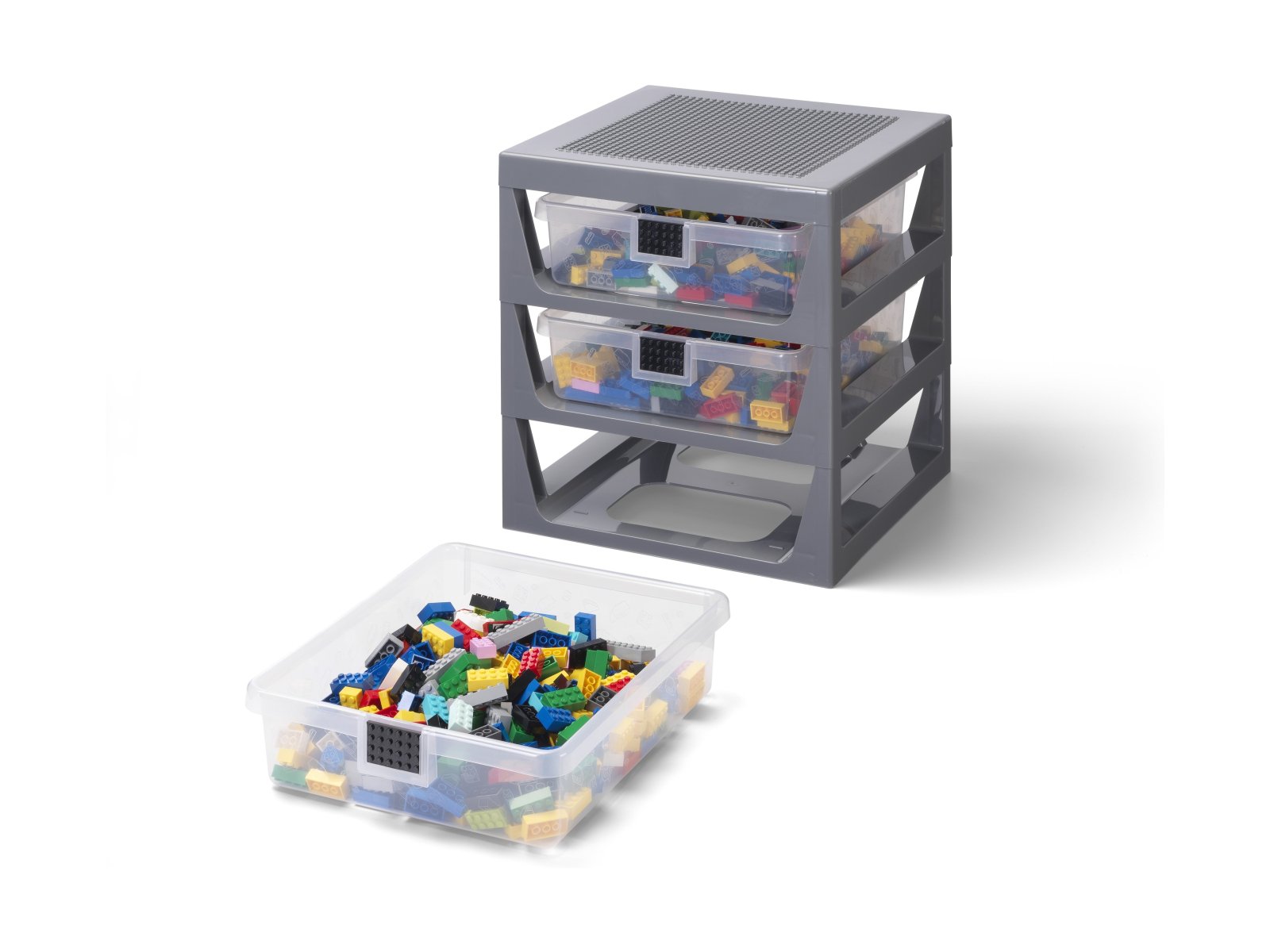 LEGO 5006608 Szary regał z trzema szufladami