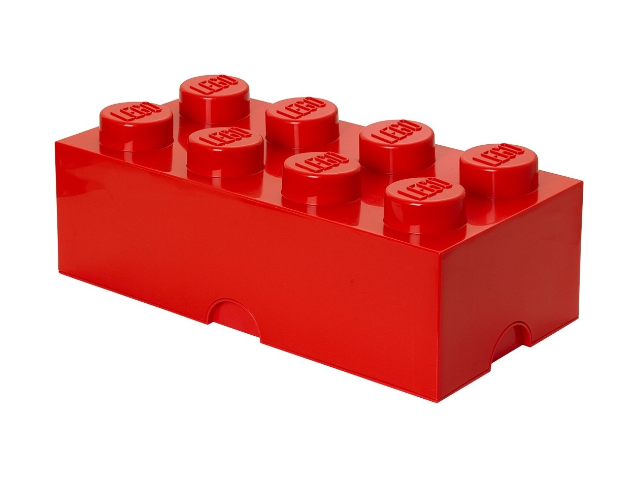 LEGO Czerwone pudełko w kształcie klocka z 8 wypustkami 5006867