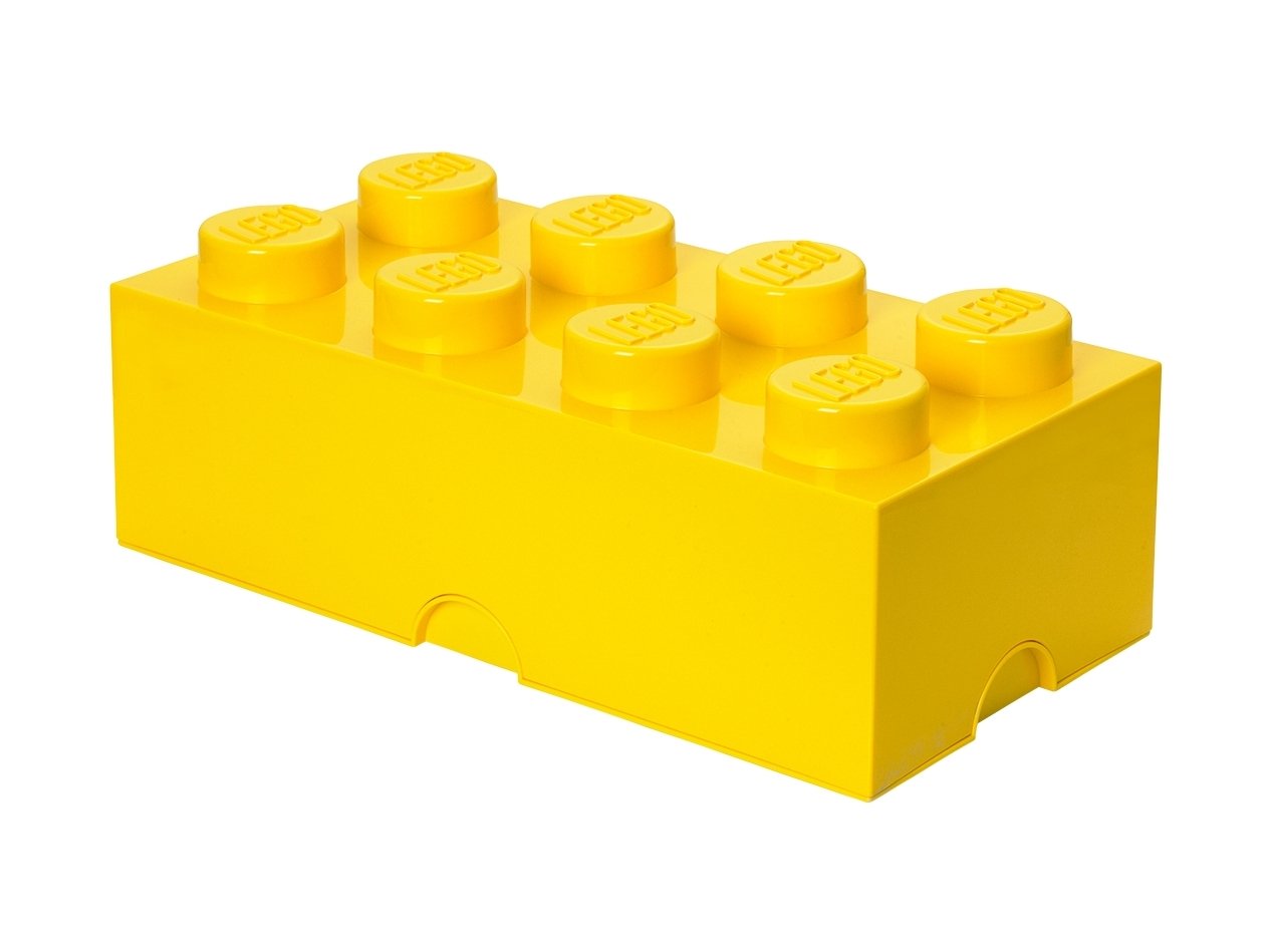 LEGO Żółte pudełko w kształcie klocka z 8 wypustkami 5006916
