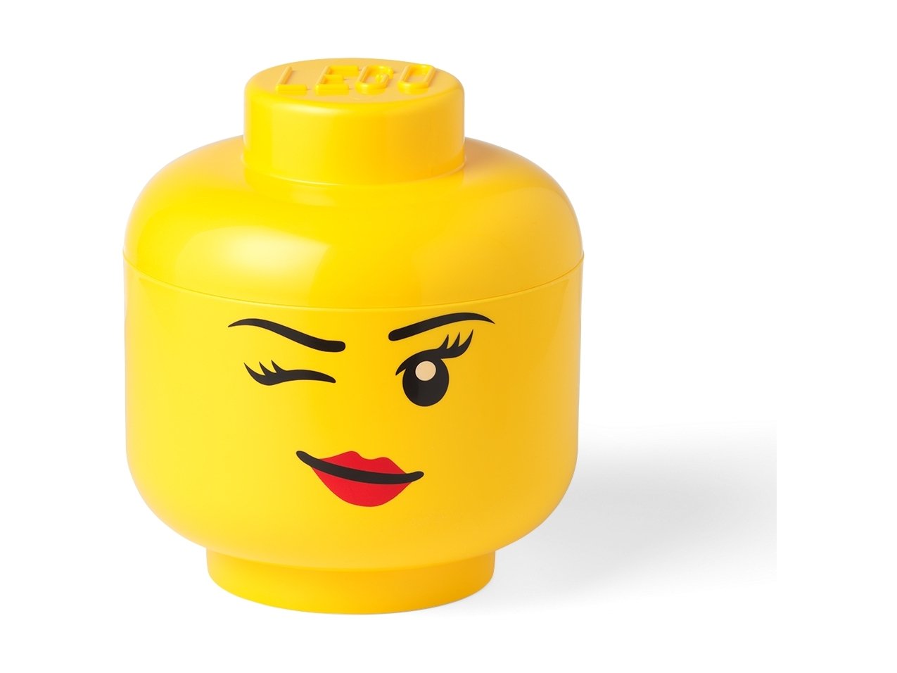 LEGO 5006956 Duży pojemnik w kształcie głowy mrugającej minifigurki