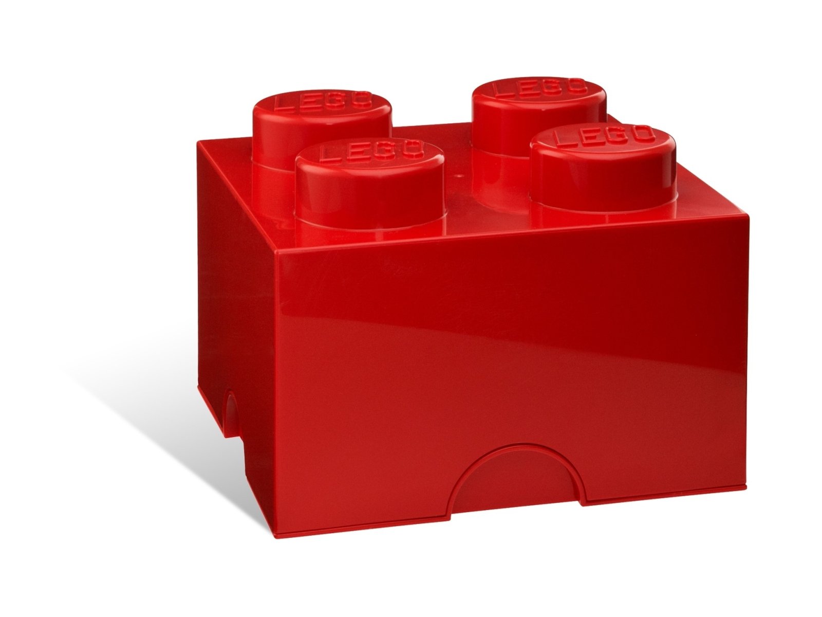 LEGO 5006968 Pudełko w kształcie klocka z czterema wypustkami – czerwone