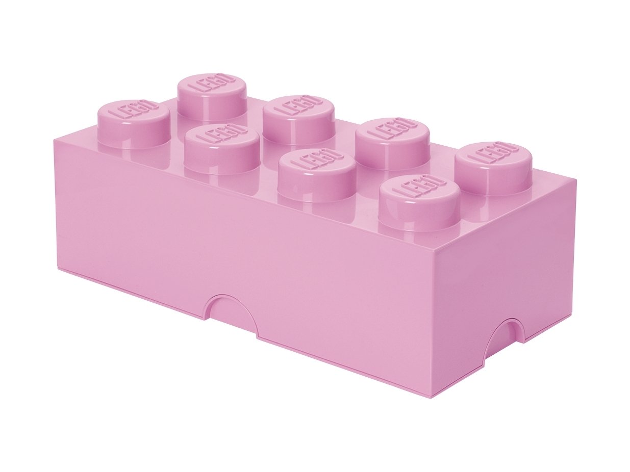 LEGO Pudełko w kształcie klocka z ośmioma wypustkami – jasnofioletowe 5007126