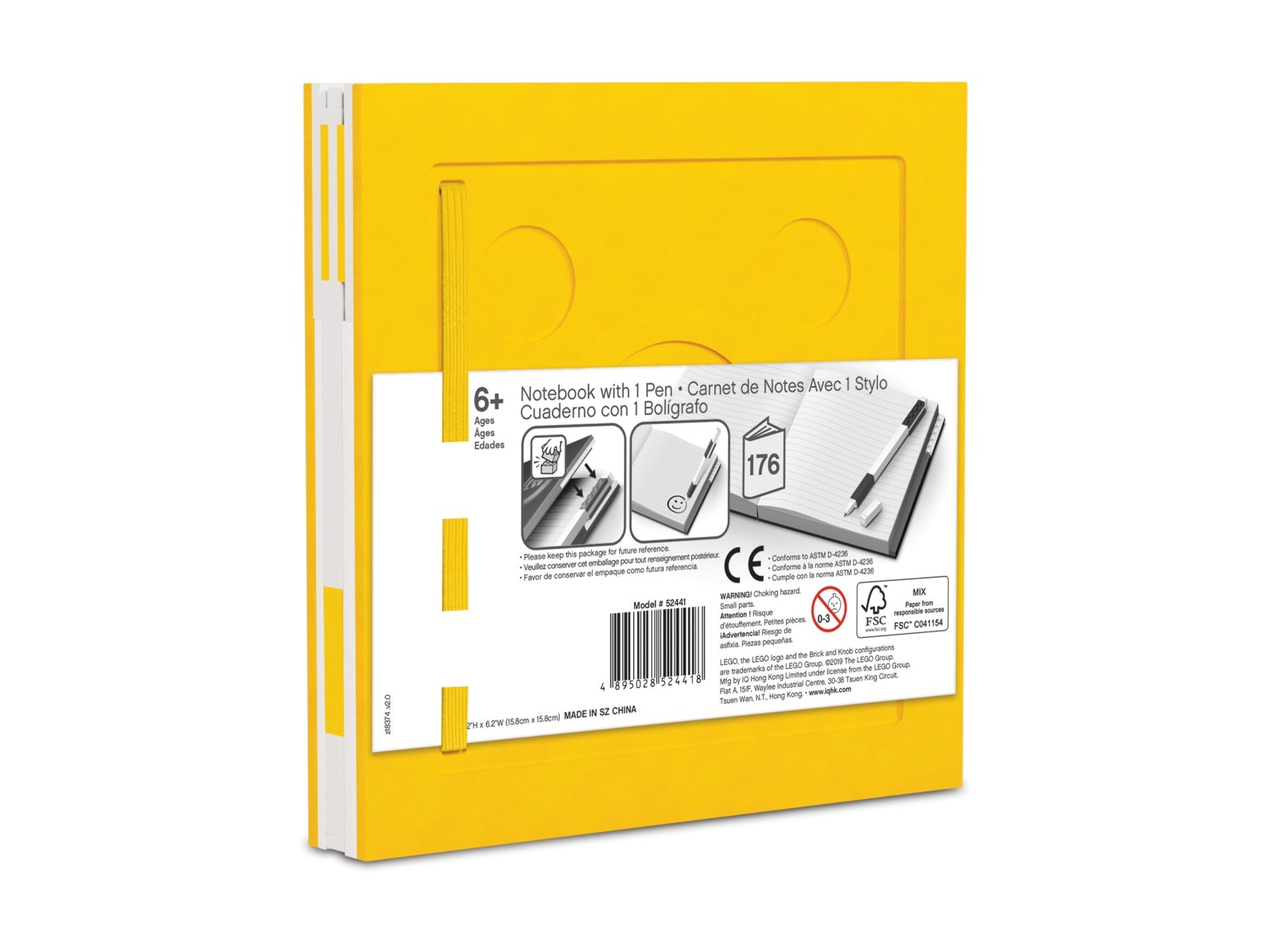 LEGO 5007241 Notatnik z długopisem żelowym – żółty