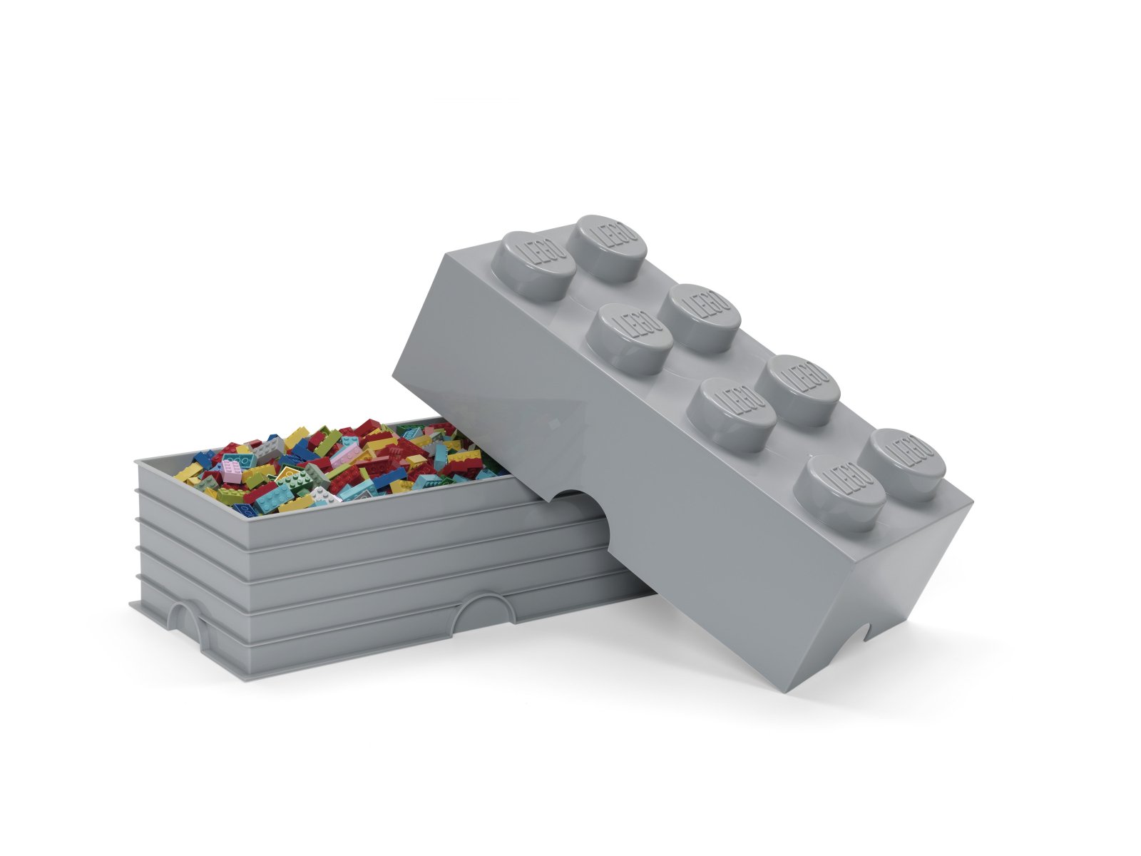 LEGO 5007268 Pudełko w kształcie klocka z ośmioma wypustkami – kamiennoszare