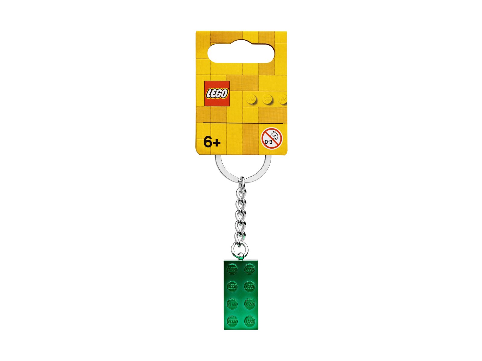 LEGO 854083 Breloczek z zielonym, metalicznym klockiem 2x4