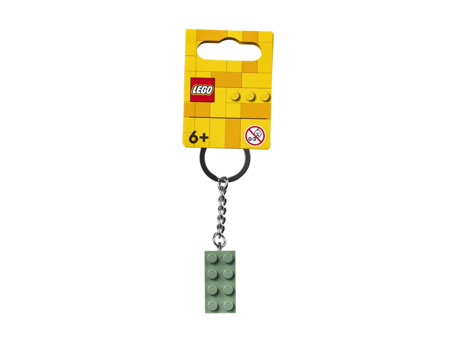 LEGO Breloczek z klockiem 2 x 4 — piaskowa zieleń 854159