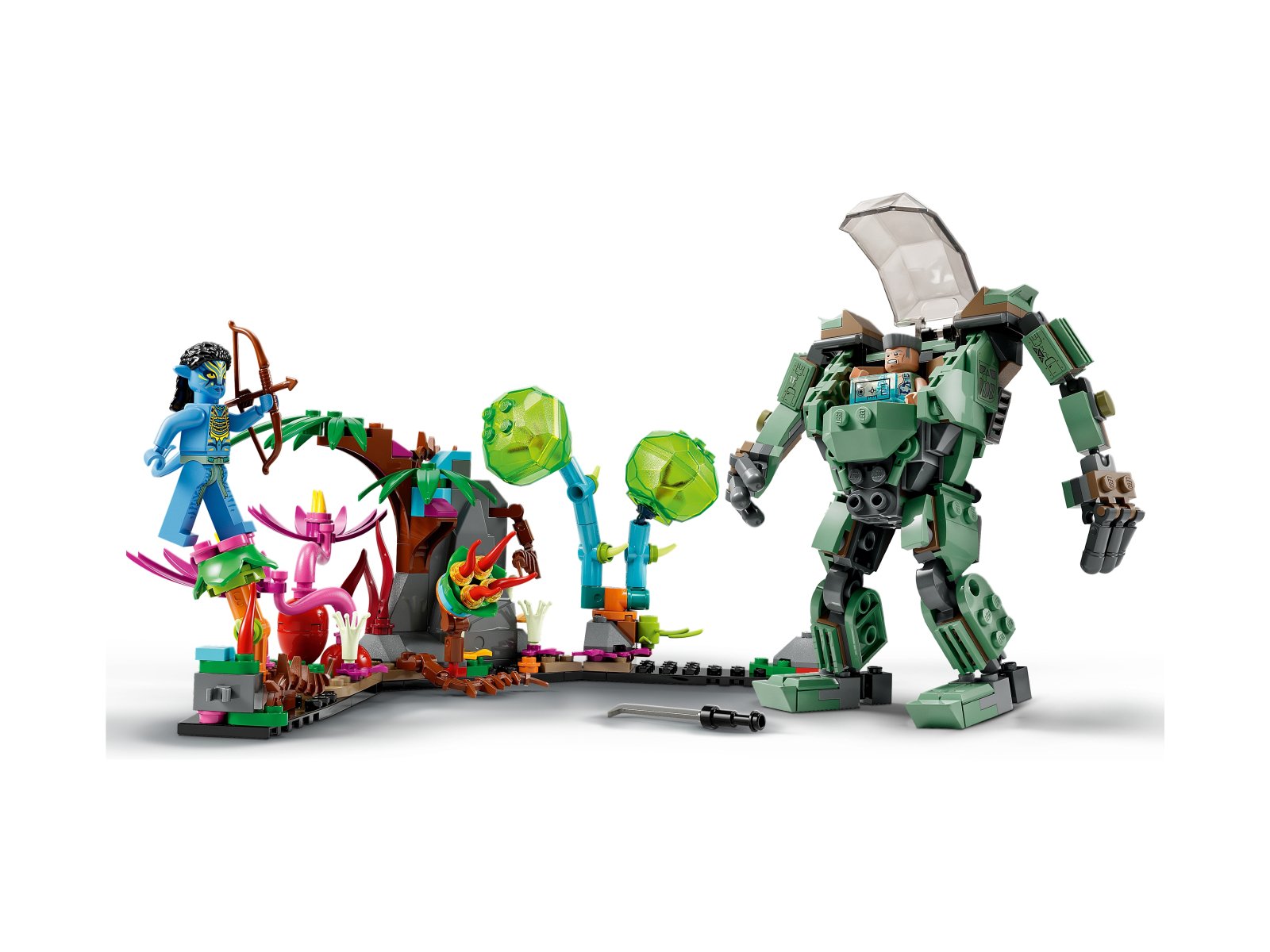 LEGO Avatar Neytiri i Thanator kontra Quaritch w kombinezonie PZM 75571