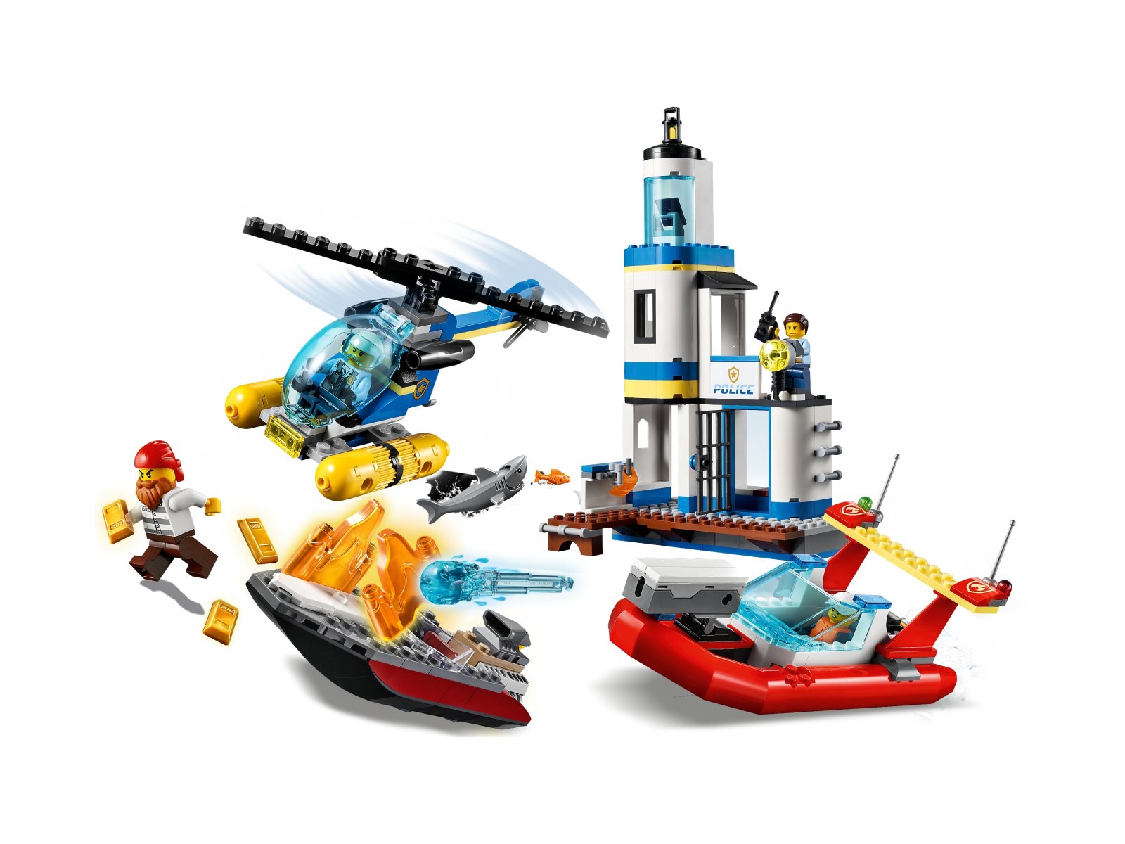 LEGO City Akcja nadmorskiej policji i strażaków 60308