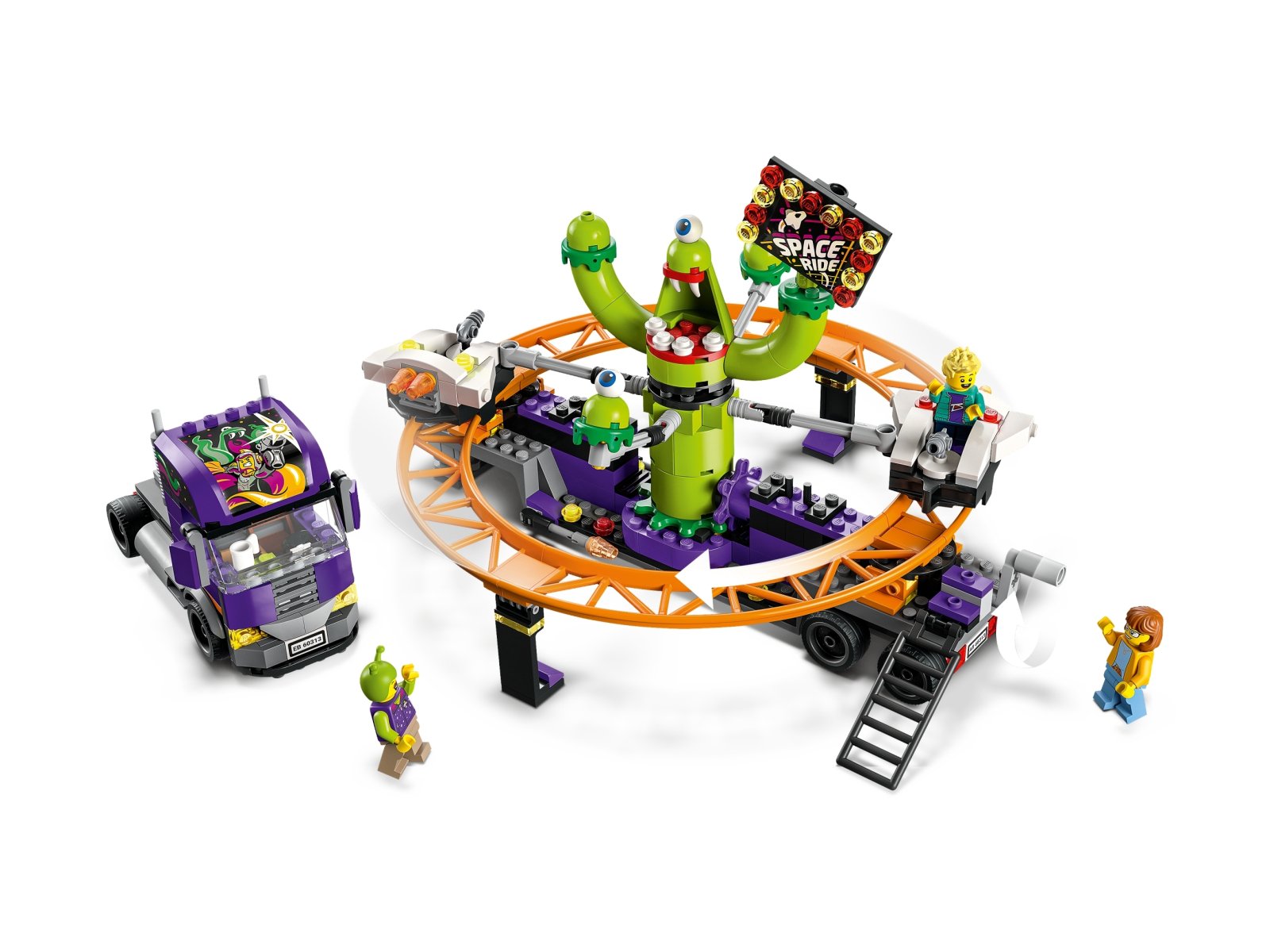 LEGO 60313 Ciężarówka z kosmiczną karuzelą