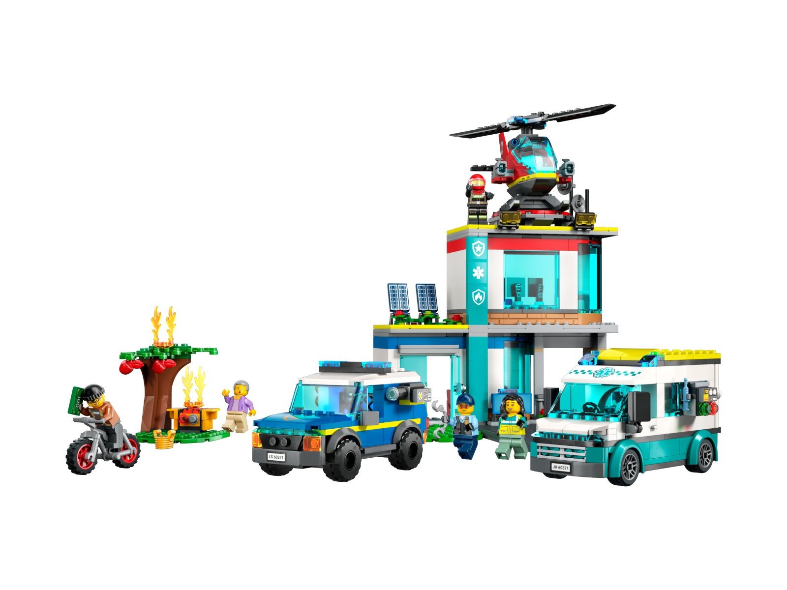 LEGO 60371 City Parking dla pojazdów uprzywilejowanych