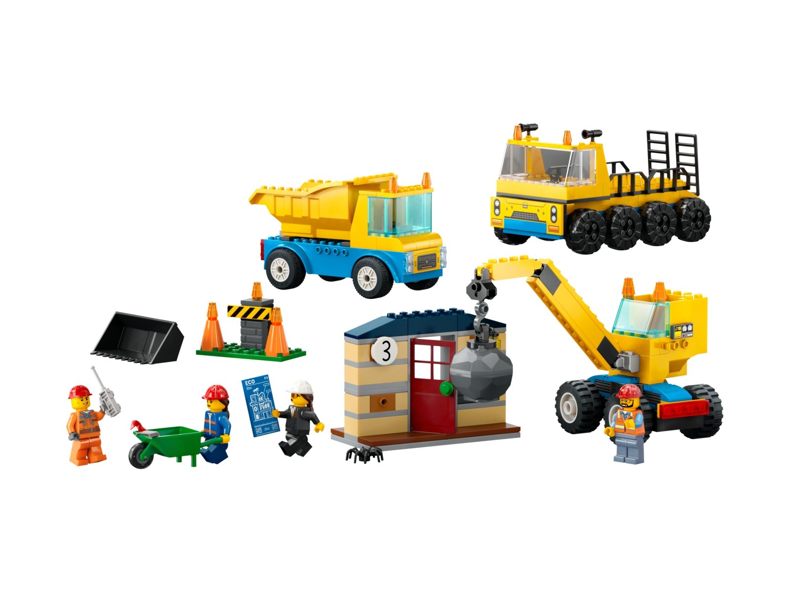 LEGO City 60391 Ciężarówki i dźwig z kulą wyburzeniową