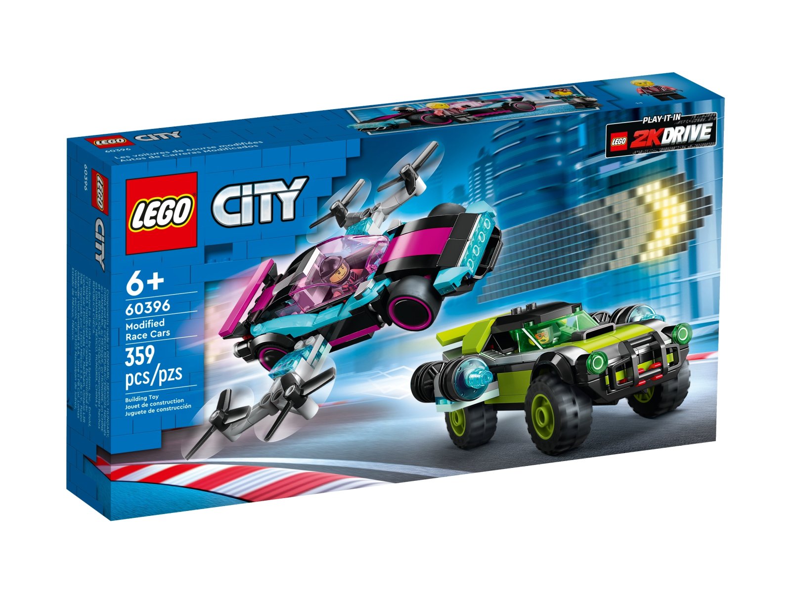LEGO City Podrasowane samochody wyścigowe 60396