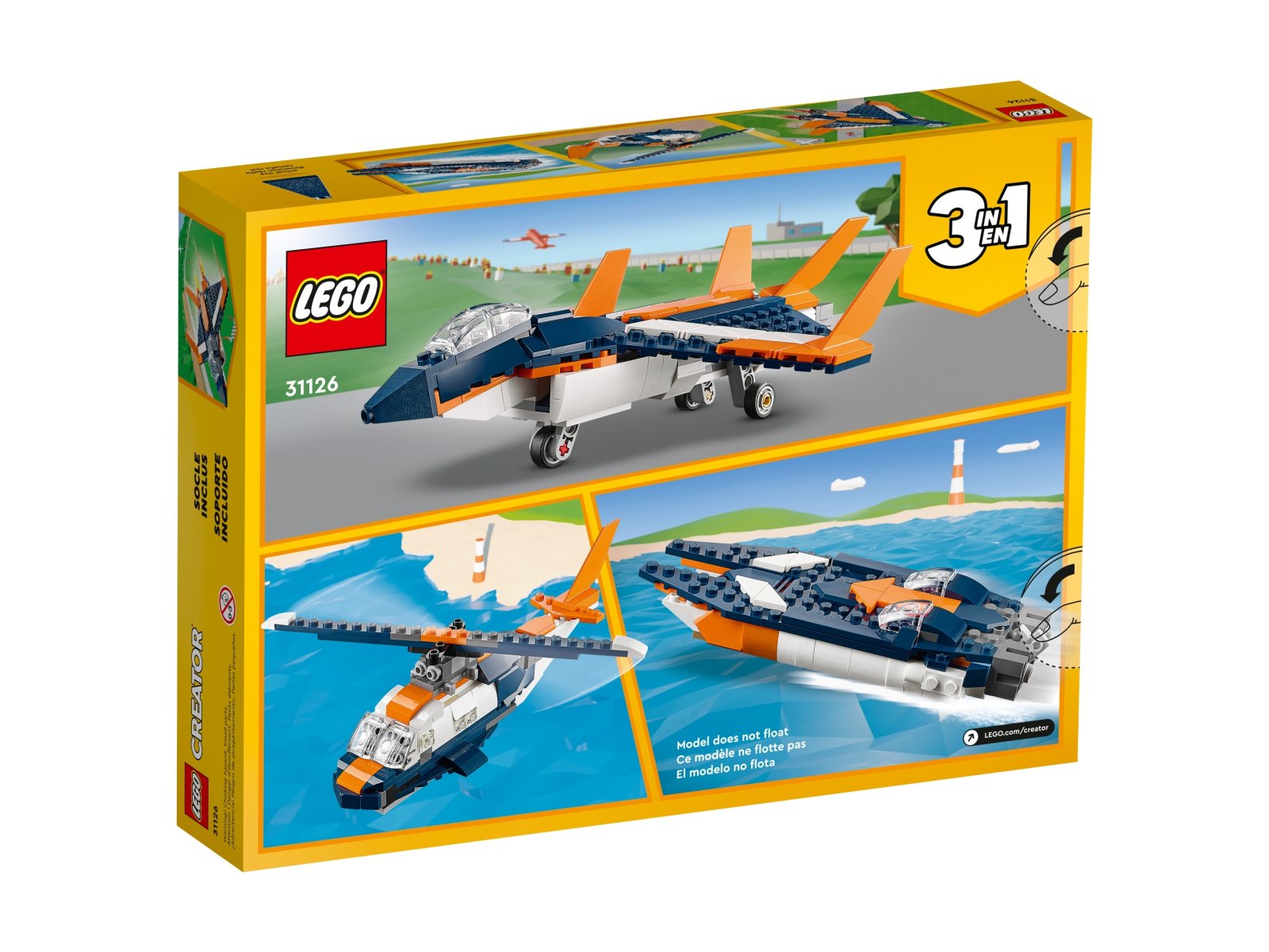 LEGO 31126 Creator 3 w 1 Odrzutowiec naddźwiękowy