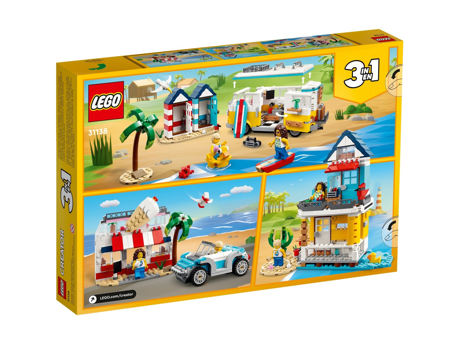 LEGO 31138 Creator 3 w 1 Kamper na plaży
