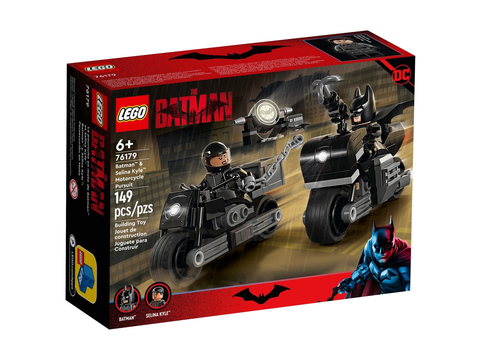 LEGO 76179 DC Motocyklowy pościg Batmana™ i Seliny Kyle™