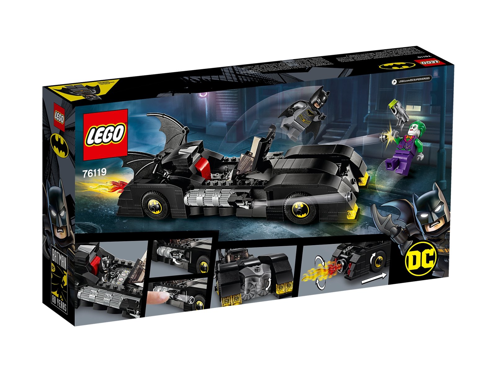 LEGO 76119 DC Comics Super Heroes Batmobile: w pogoni za Jokerem