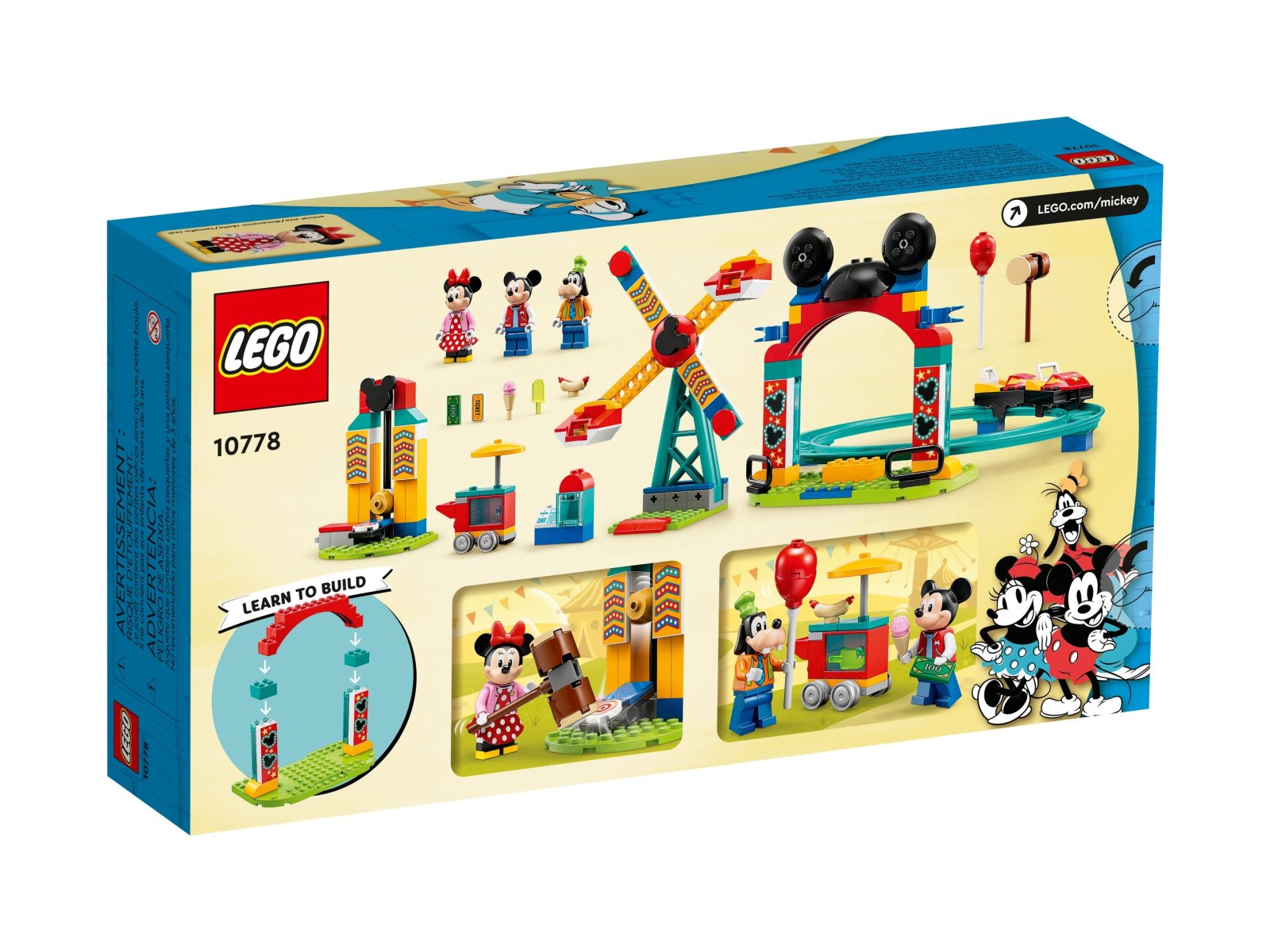 LEGO 10778 Disney Miki, Minnie i Goofy w wesołym miasteczku