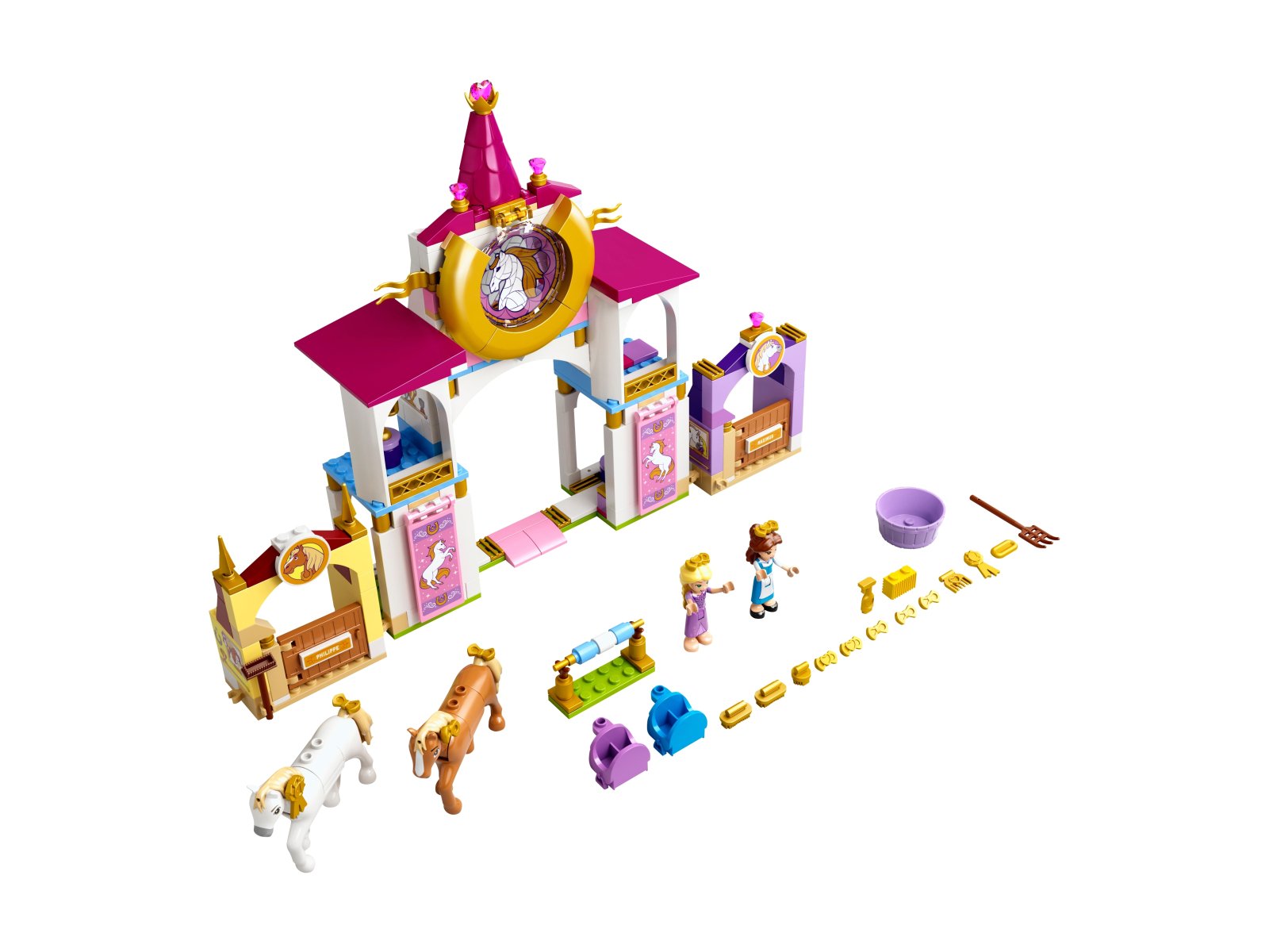 LEGO 43195 Disney Królewskie stajnie Belli i Roszpunki