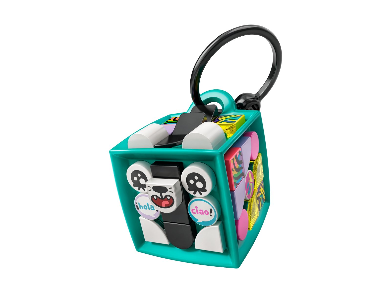 LEGO DOTS 41945 Neonowy tygrys — bransoletka i zawieszka na torbę