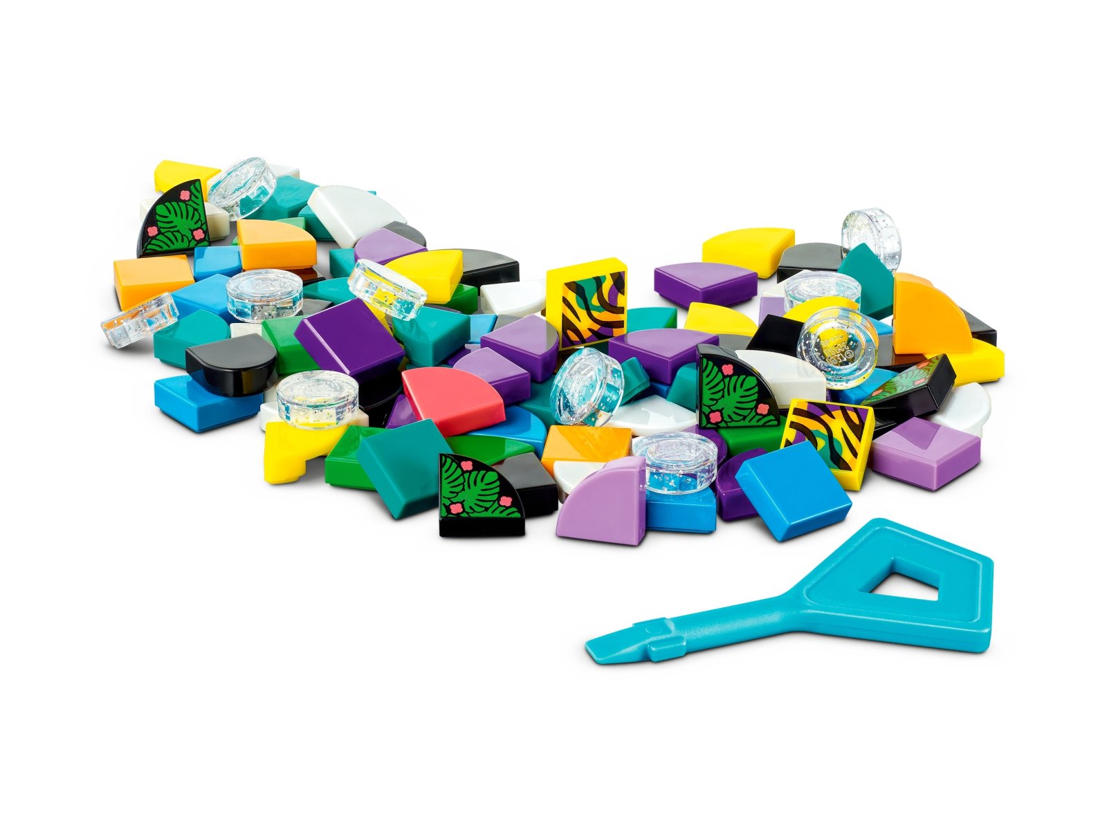 LEGO 41945 DOTS Neonowy tygrys — bransoletka i zawieszka na torbę