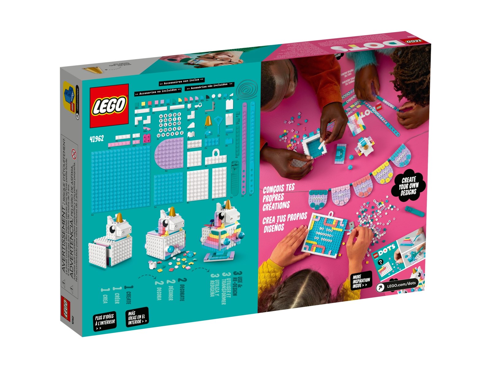 LEGO 41962 Kreatywny rodzinny zestaw z jednorożcem