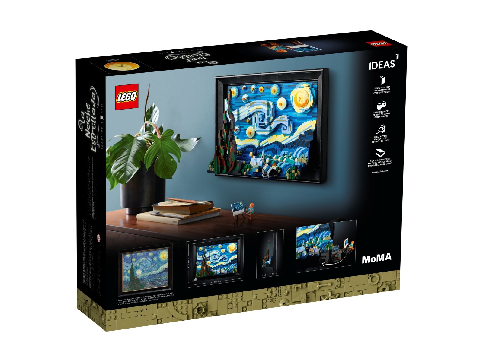 LEGO 21333 Ideas „Gwiaździsta noc” Vincenta van Gogha