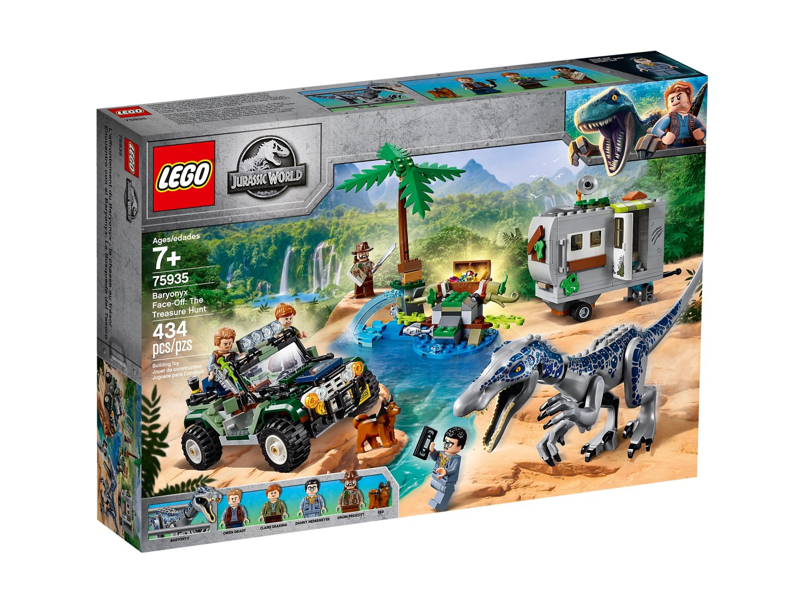 LEGO Jurassic World 75935 Starcie z barionyksem: poszukiwanie skarbów