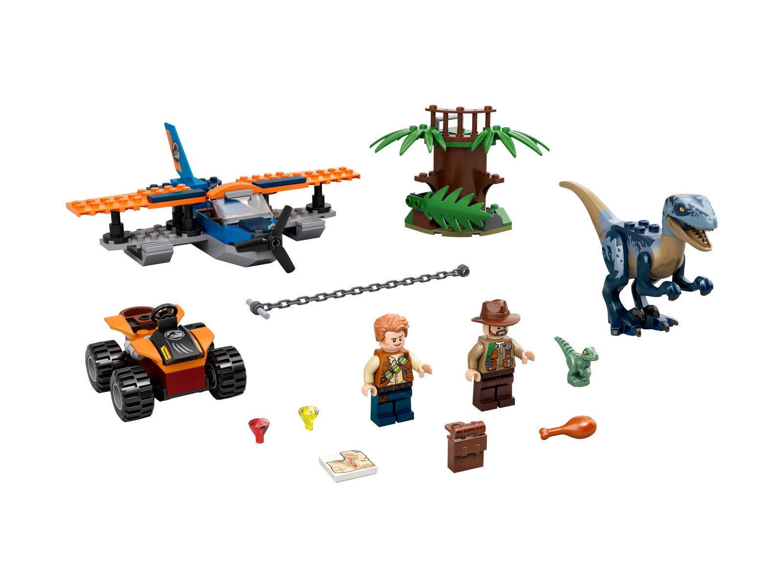 LEGO 75942 Jurassic World Welociraptor: na ratunek dwupłatowcem