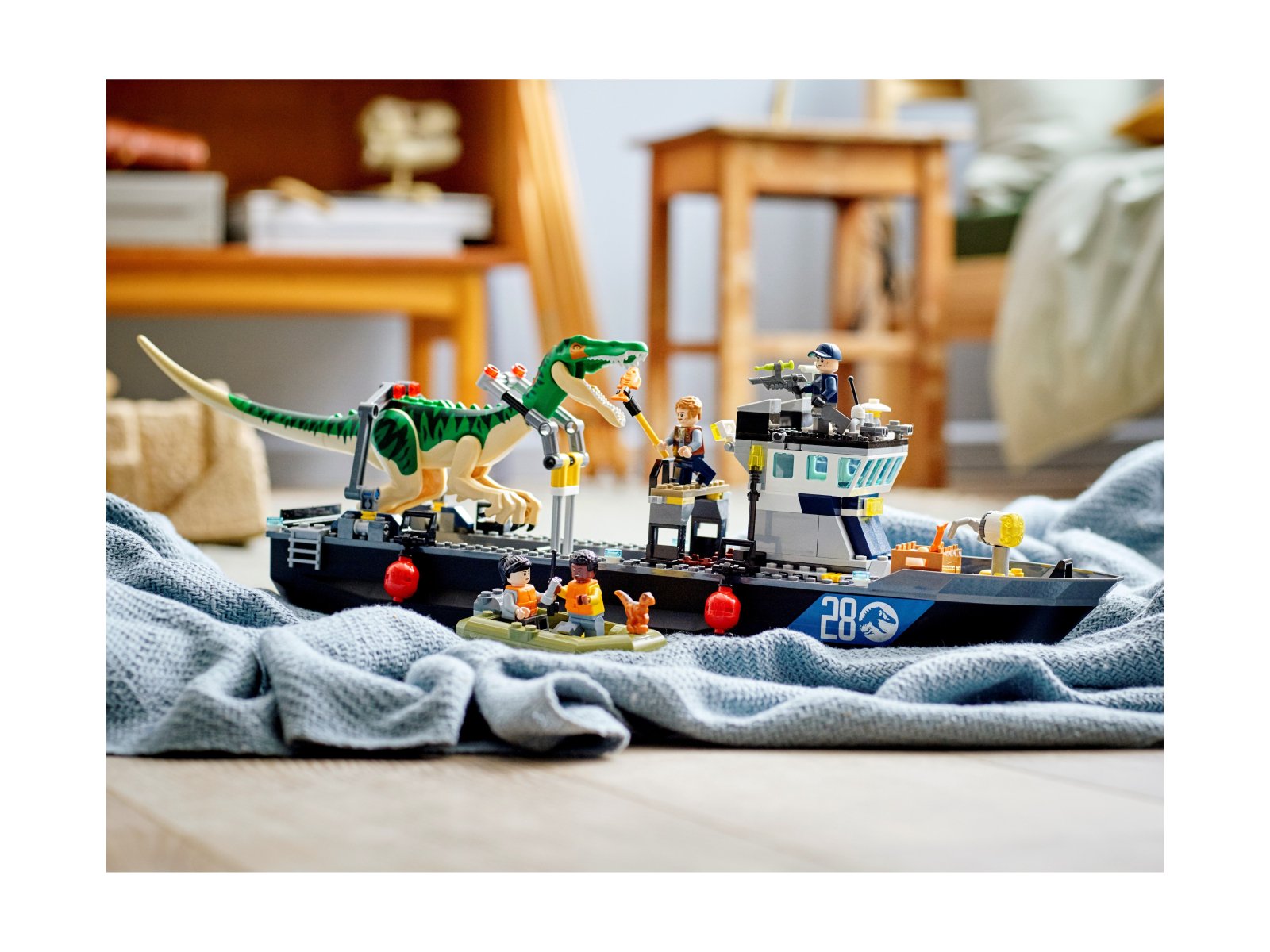 LEGO 76942 Jurassic World Barionyks i ucieczka łodzią