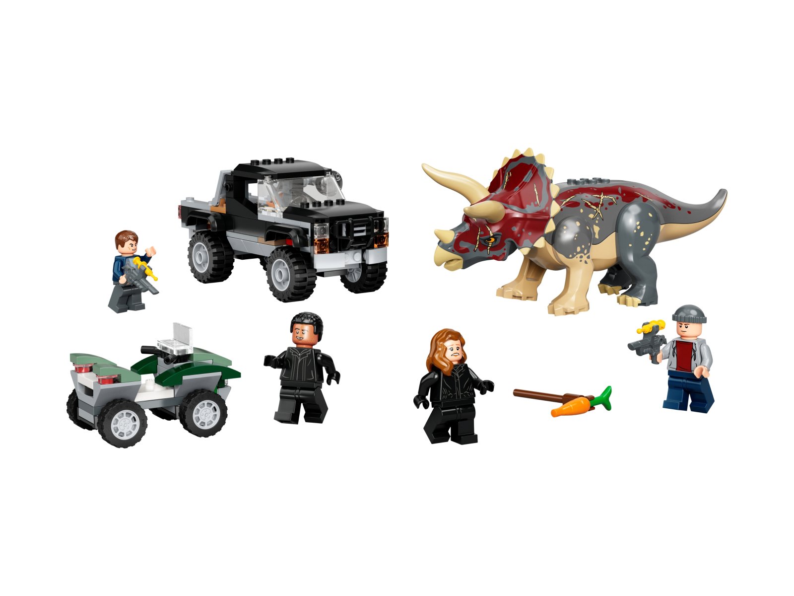 LEGO 76950 Jurassic World Triceratops i zasadzka z pick-upem