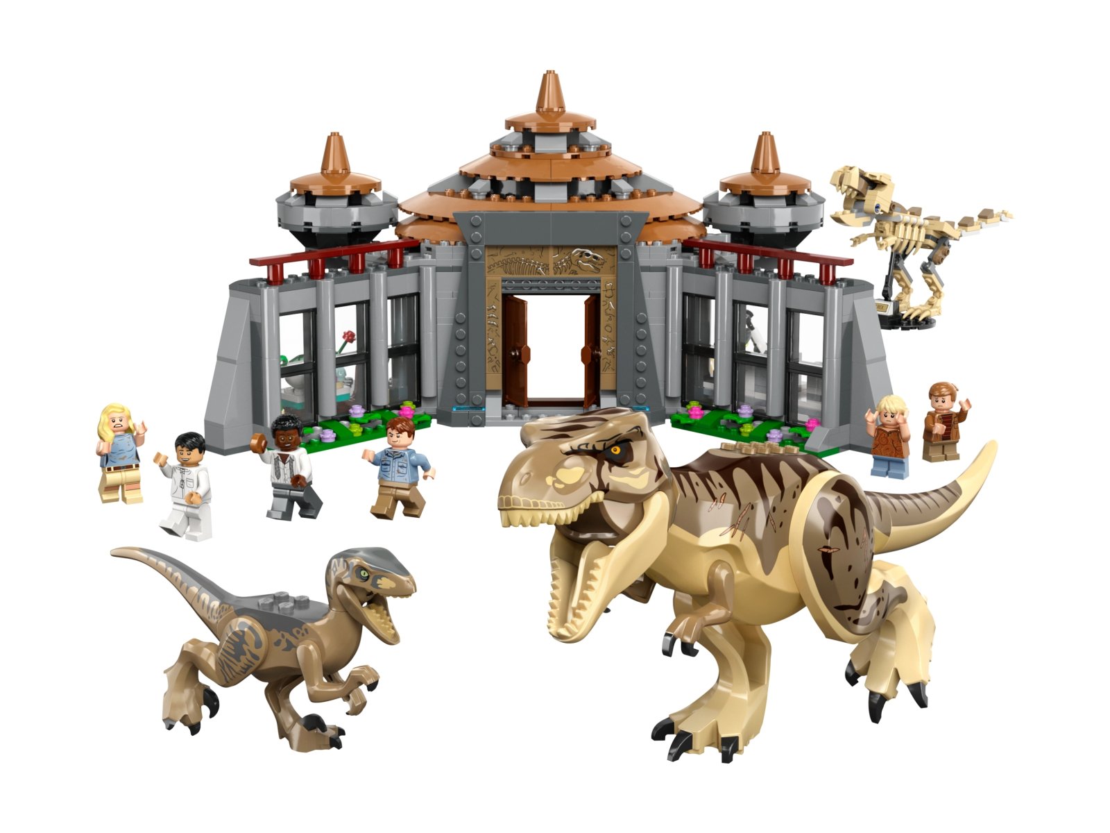 LEGO Jurassic World Centrum dla odwiedzających: atak tyranozaura i raptora 76961