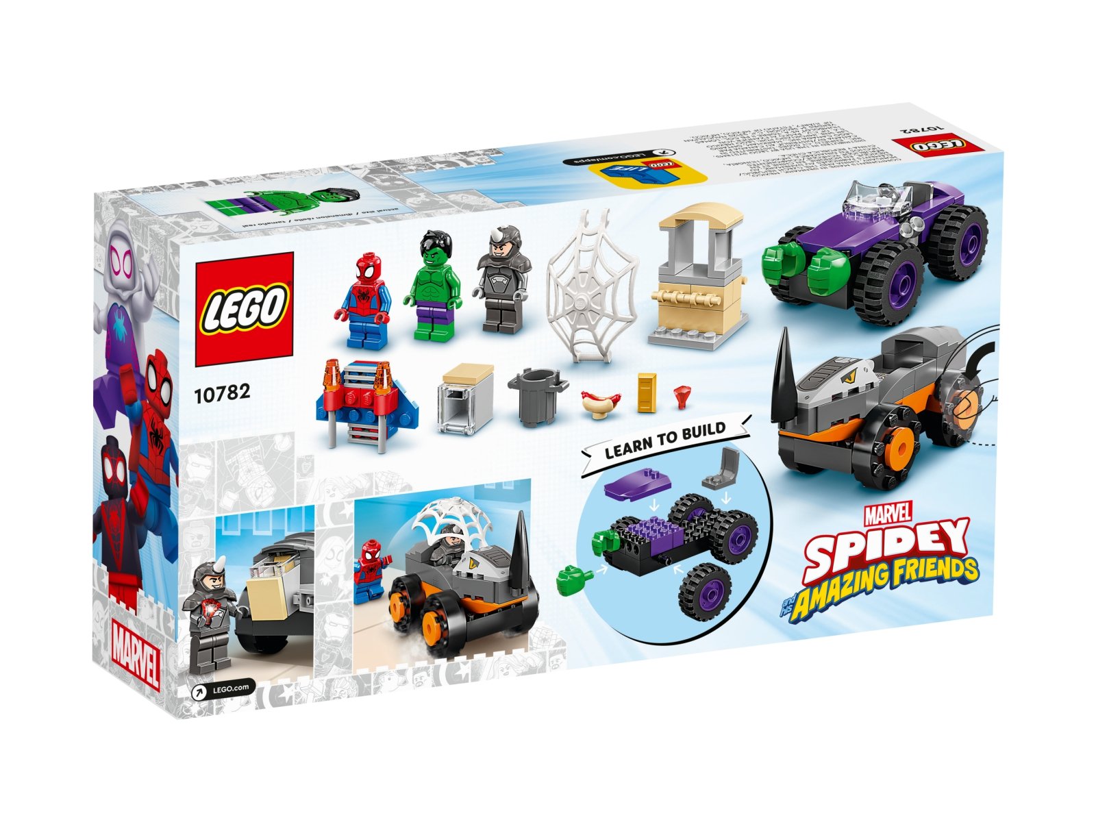 LEGO 10782 Marvel Hulk kontra Rhino — starcie pojazdów