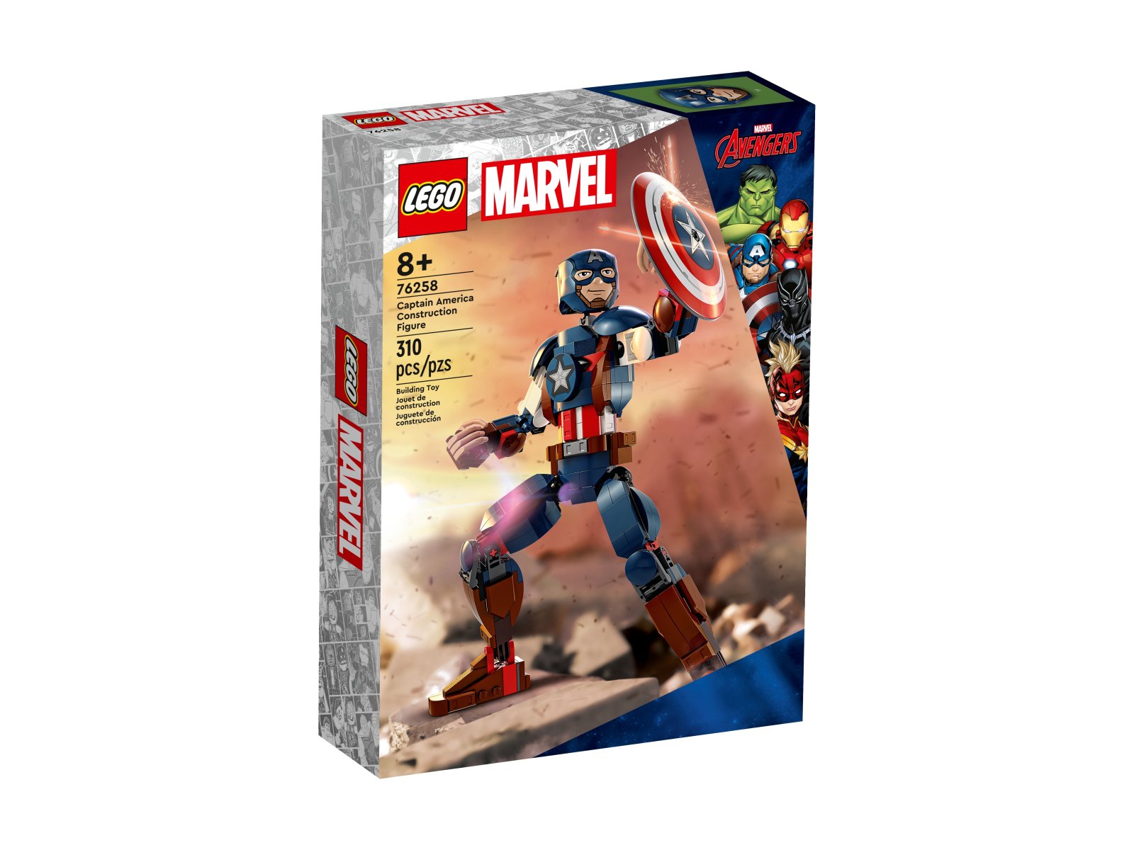 LEGO Marvel 76258 Figurka Kapitana Ameryki do zbudowania