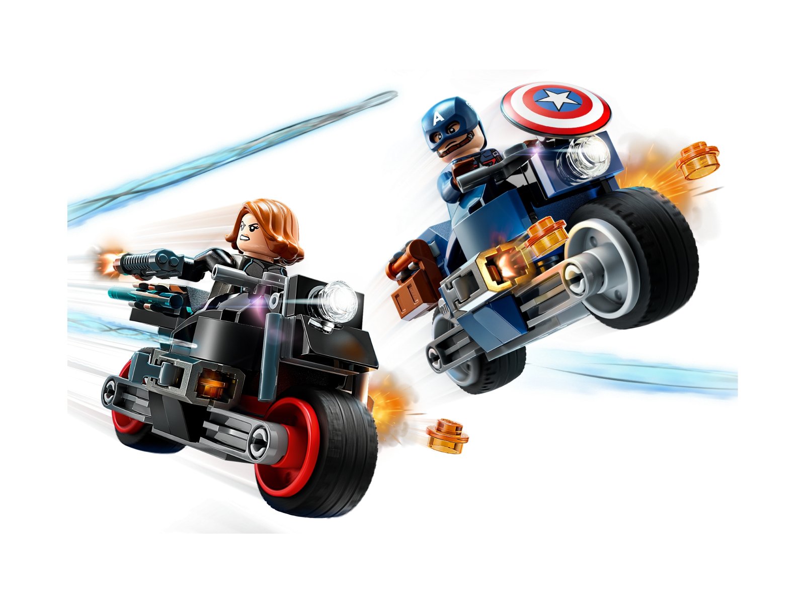LEGO Marvel 76260 Motocykle Czarnej Wdowy i Kapitana Ameryki