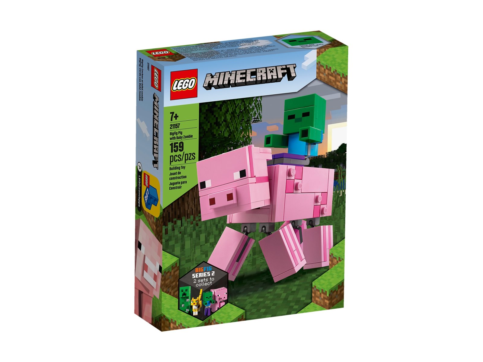 LEGO 21157 Minecraft BigFig - Świnka i mały zombie