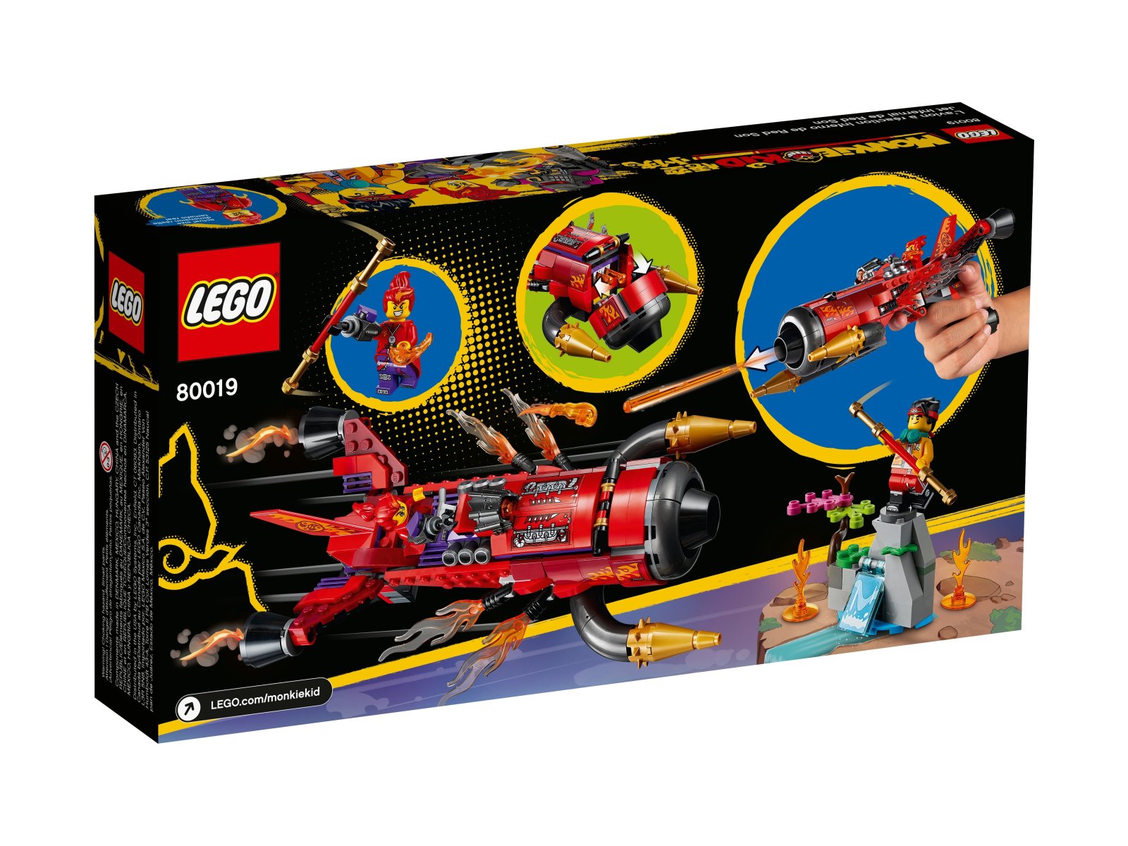 LEGO Monkie Kid 80019 Piekielny odrzutowiec Red Sona